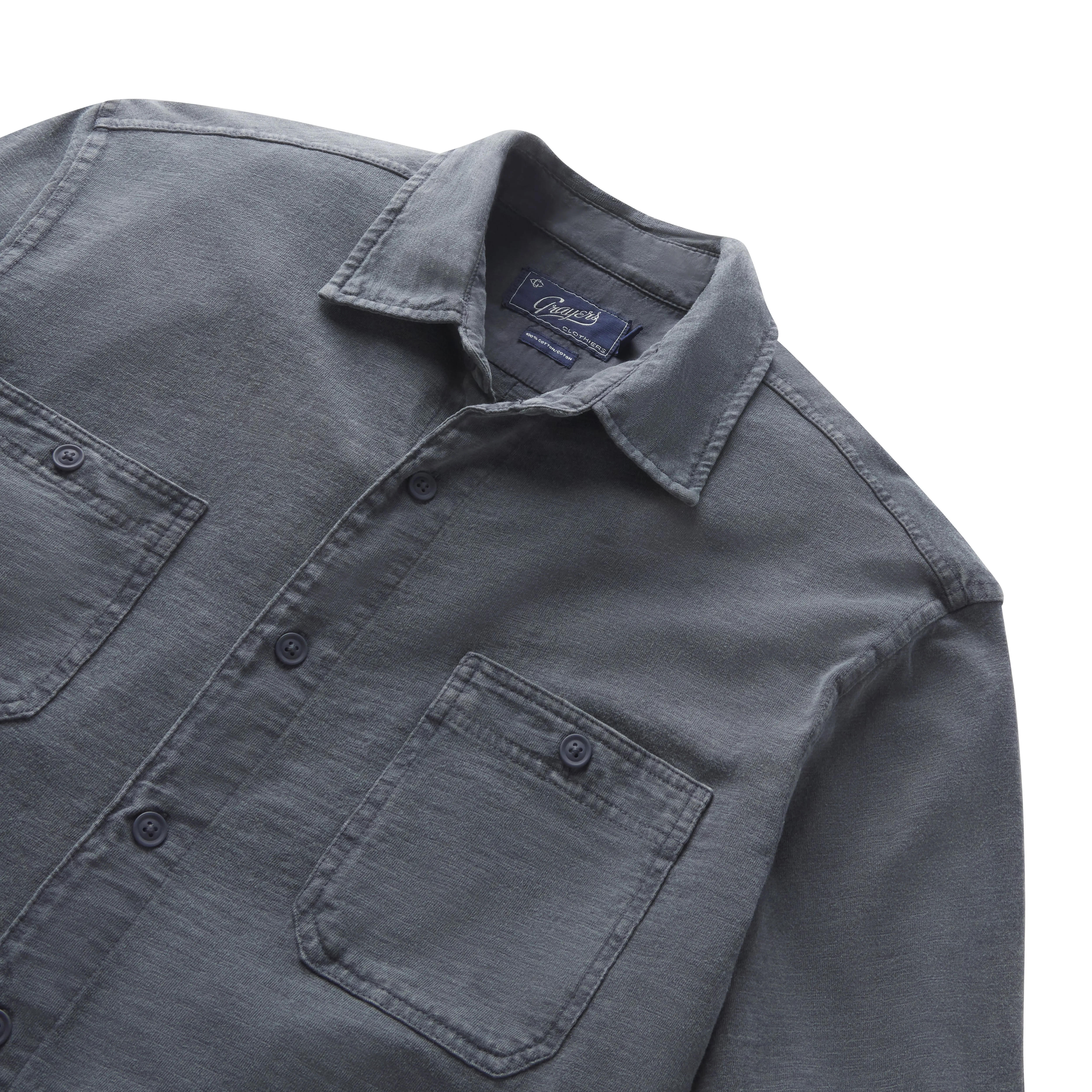 Flex Everyday Knit Shirt - Washed Navy sold by Grayers product image thumbnail 2