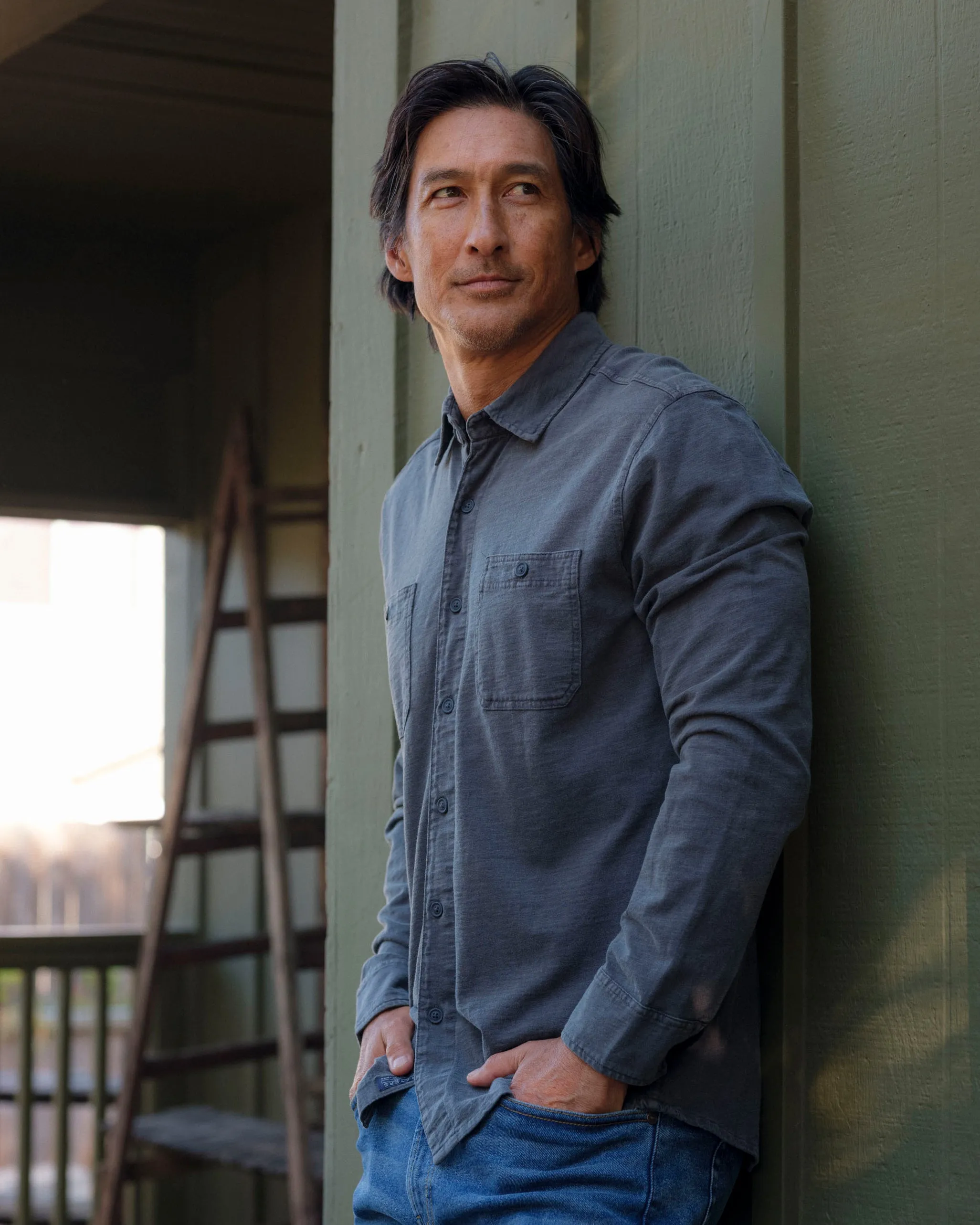 Flex Everyday Knit Shirt - Washed Navy sold by Grayers product image thumbnail 5