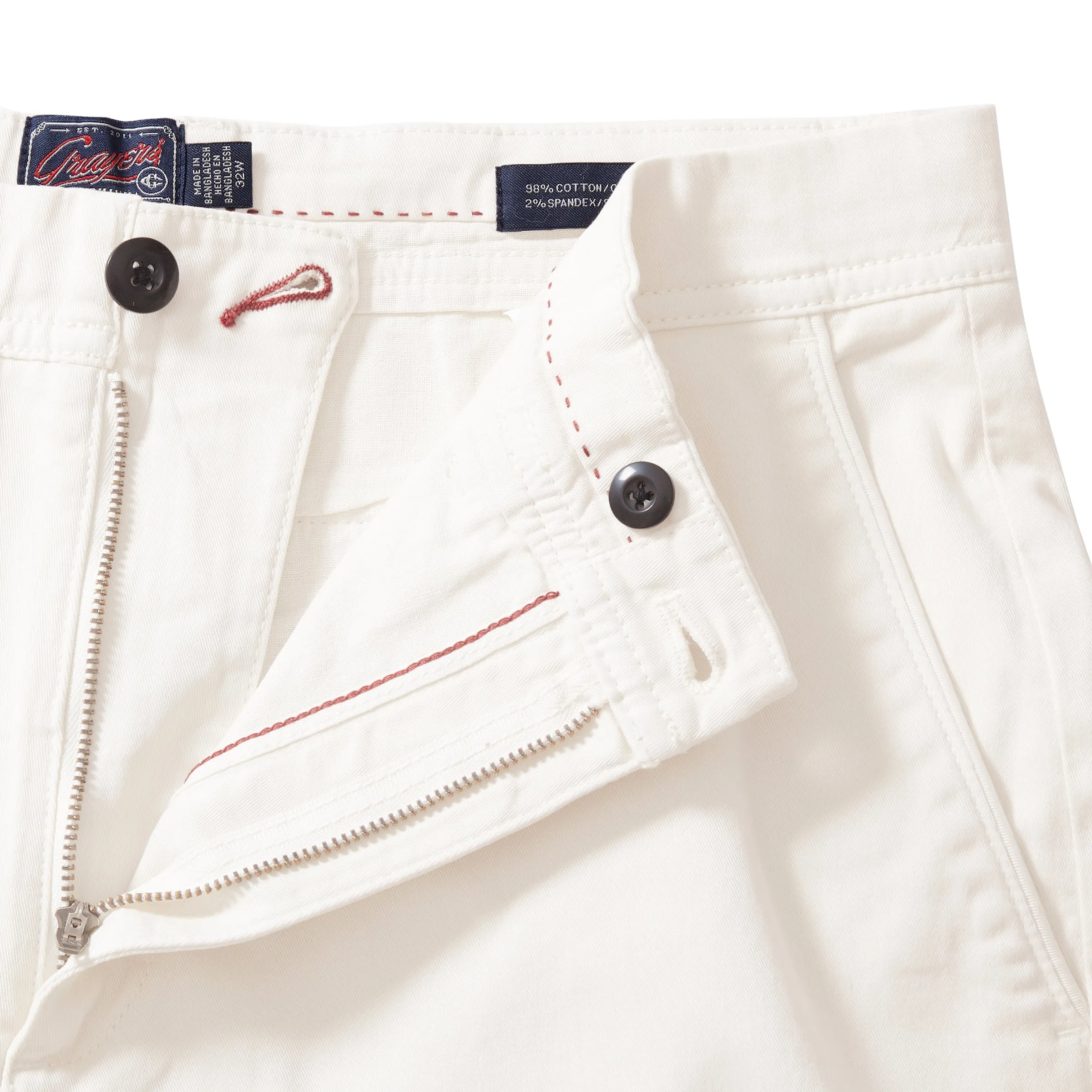 Precision Stretch Chino Shorts 8" - White sold by Grayers product image thumbnail 2