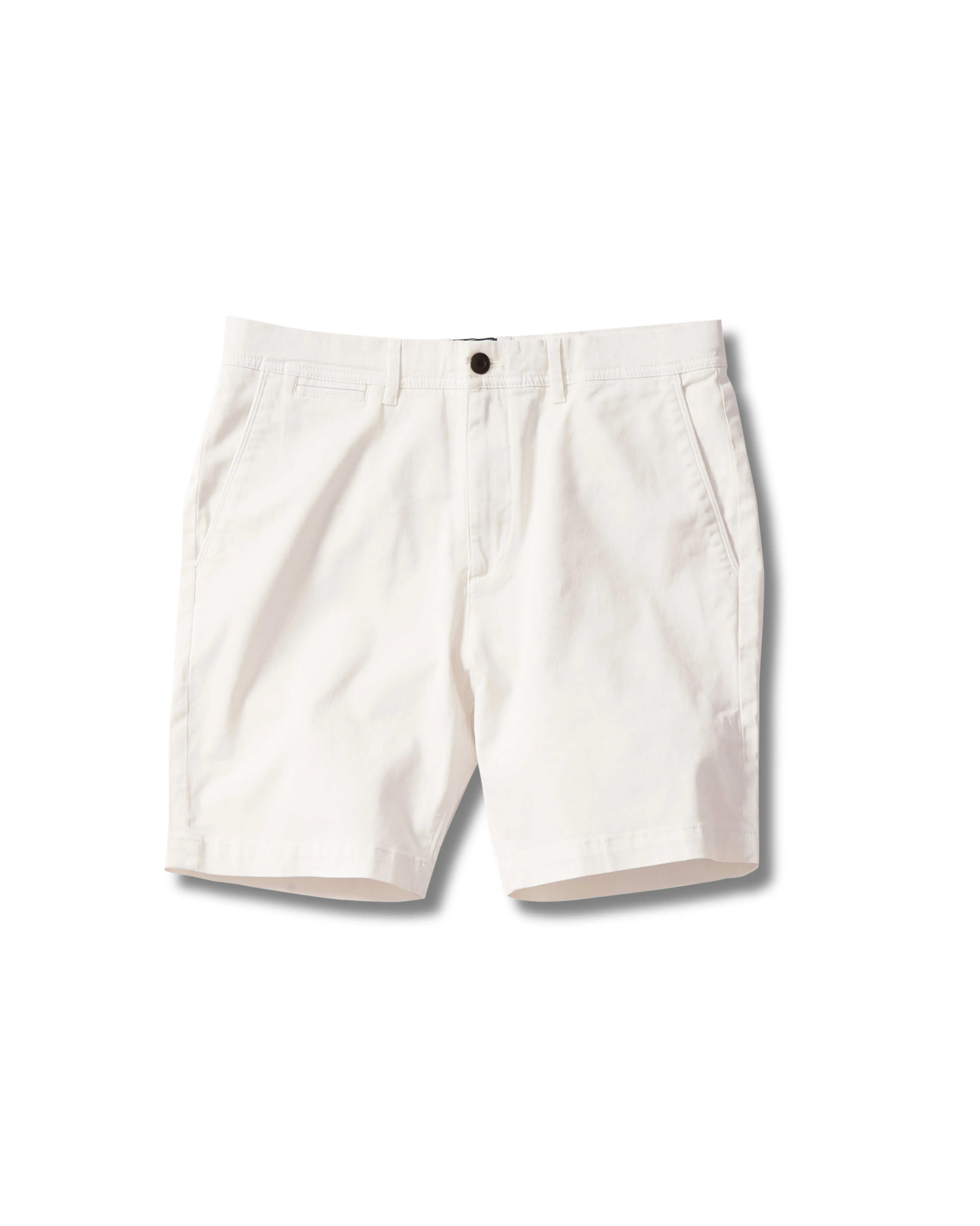 Precision Stretch Chino Shorts 8" - White sold by Grayers