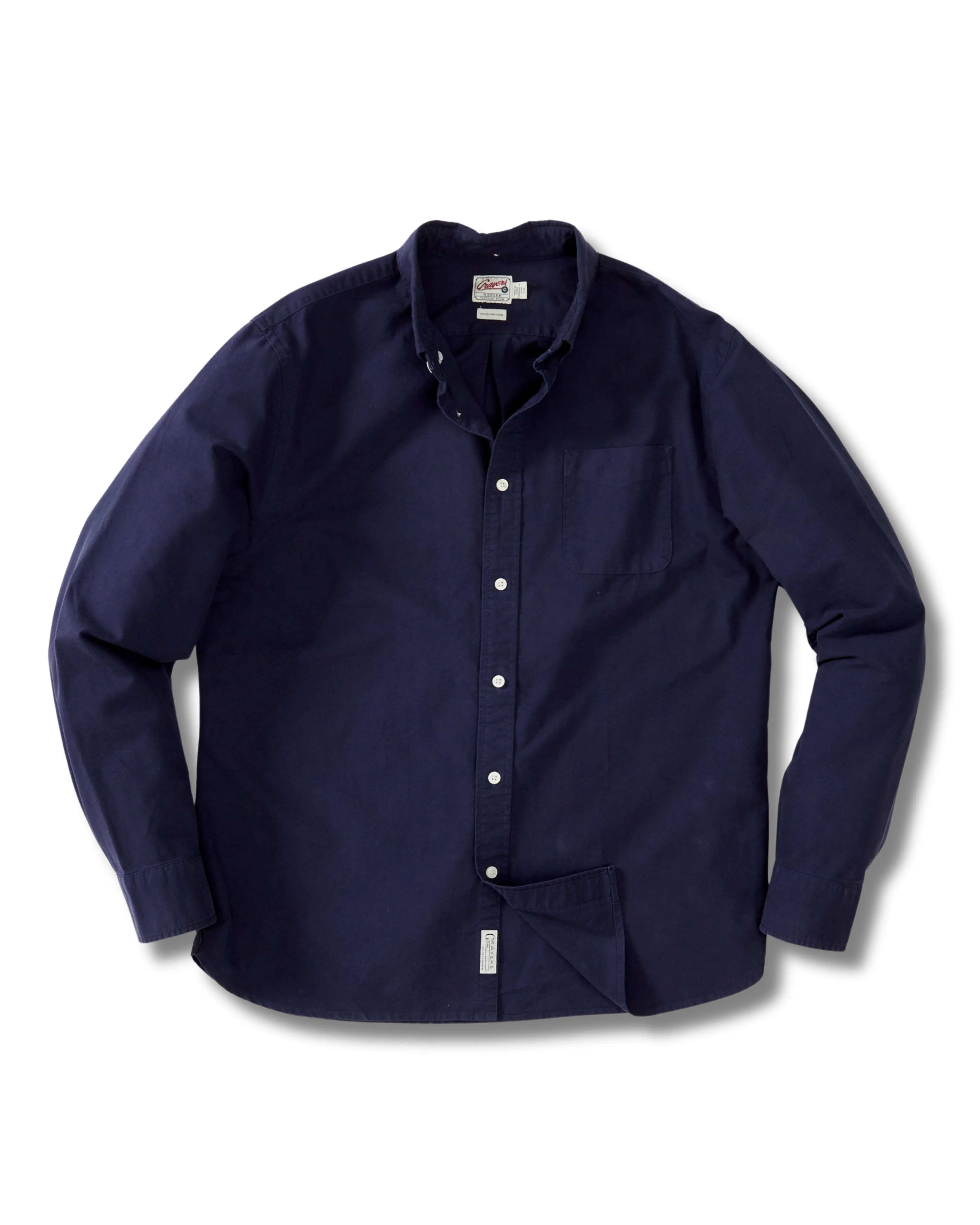 Eagle Creek Vintage Oxford Shirt - Navy sold by Grayers