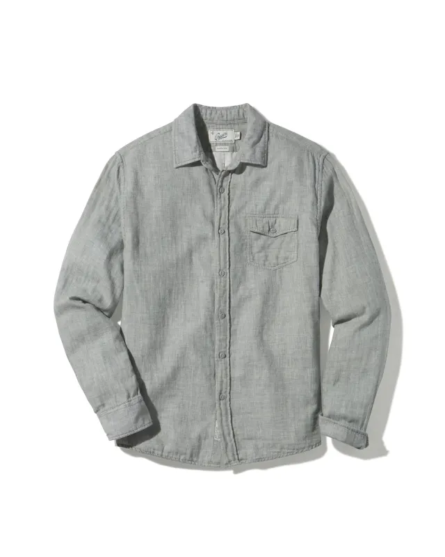 Hartford Double Cloth Shirt - Charcoal Heather sold by Grayers