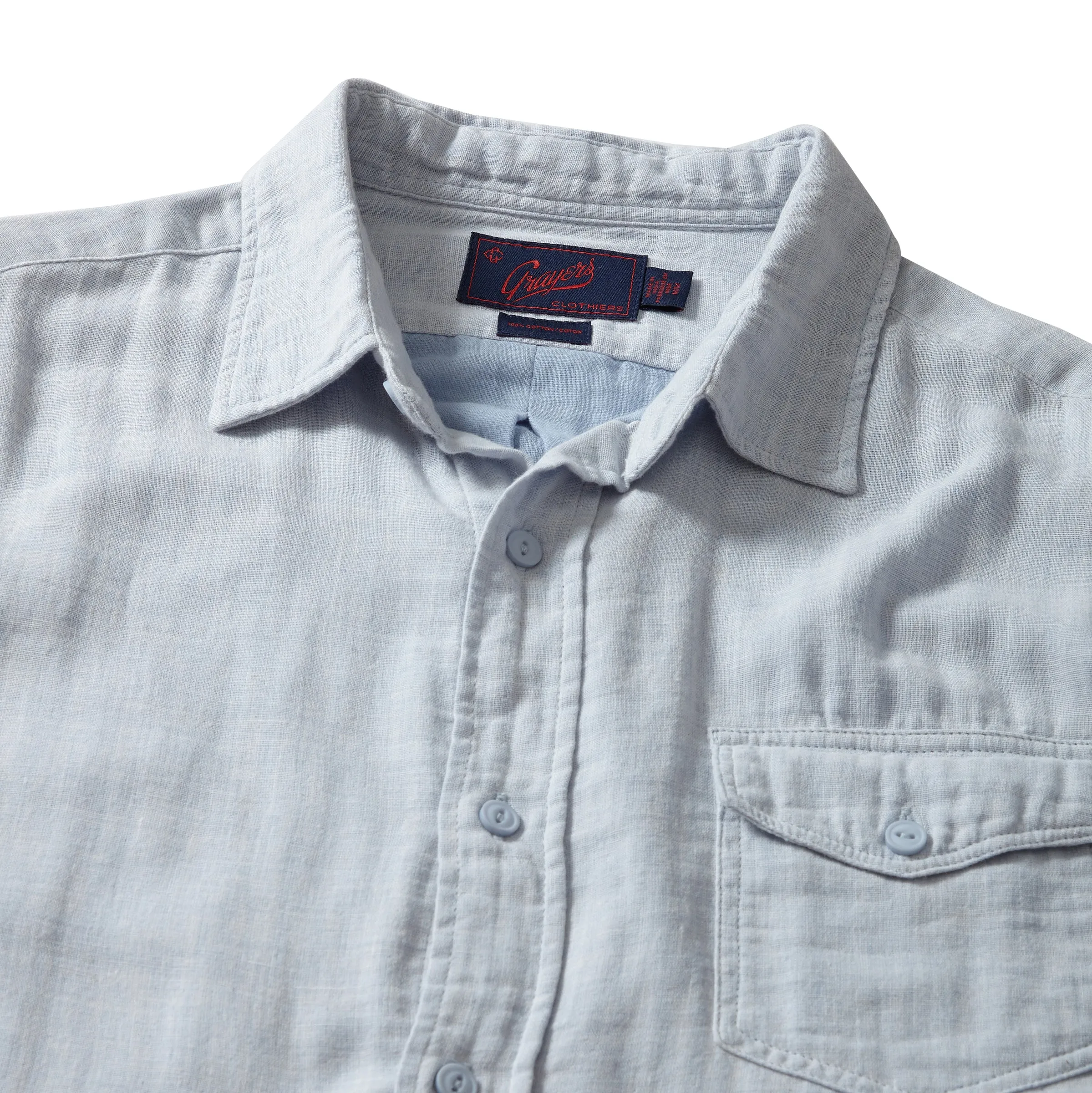 Hammond Double Cloth Shirt - Blue Chambray sold by Grayers product image thumbnail 2