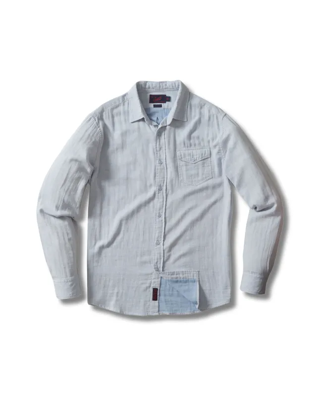 Hammond Double Cloth Shirt - Blue Chambray sold by Grayers