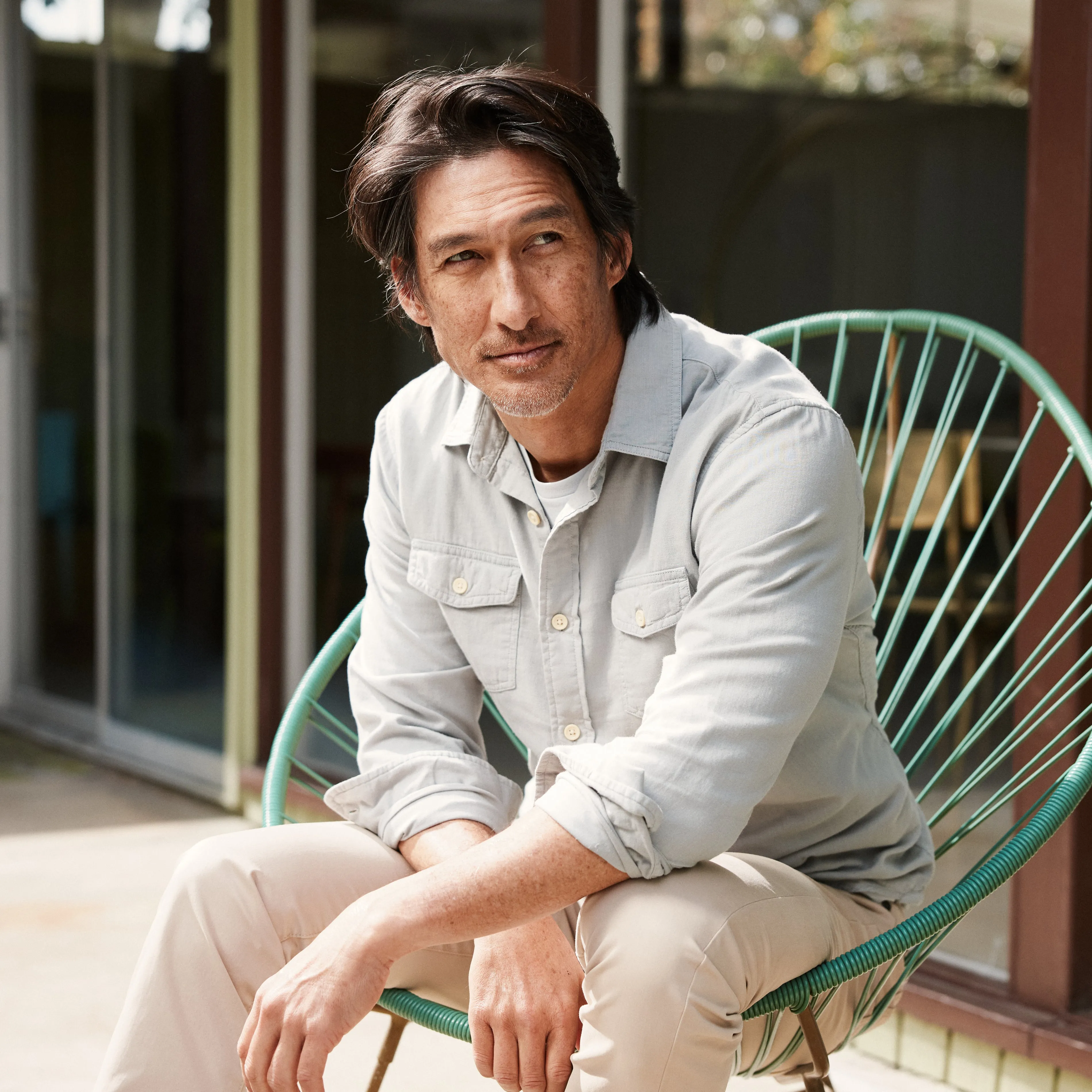 Brando Lightweight Double Cloth Shirt - Wrought Iron sold by Grayers product image thumbnail 4