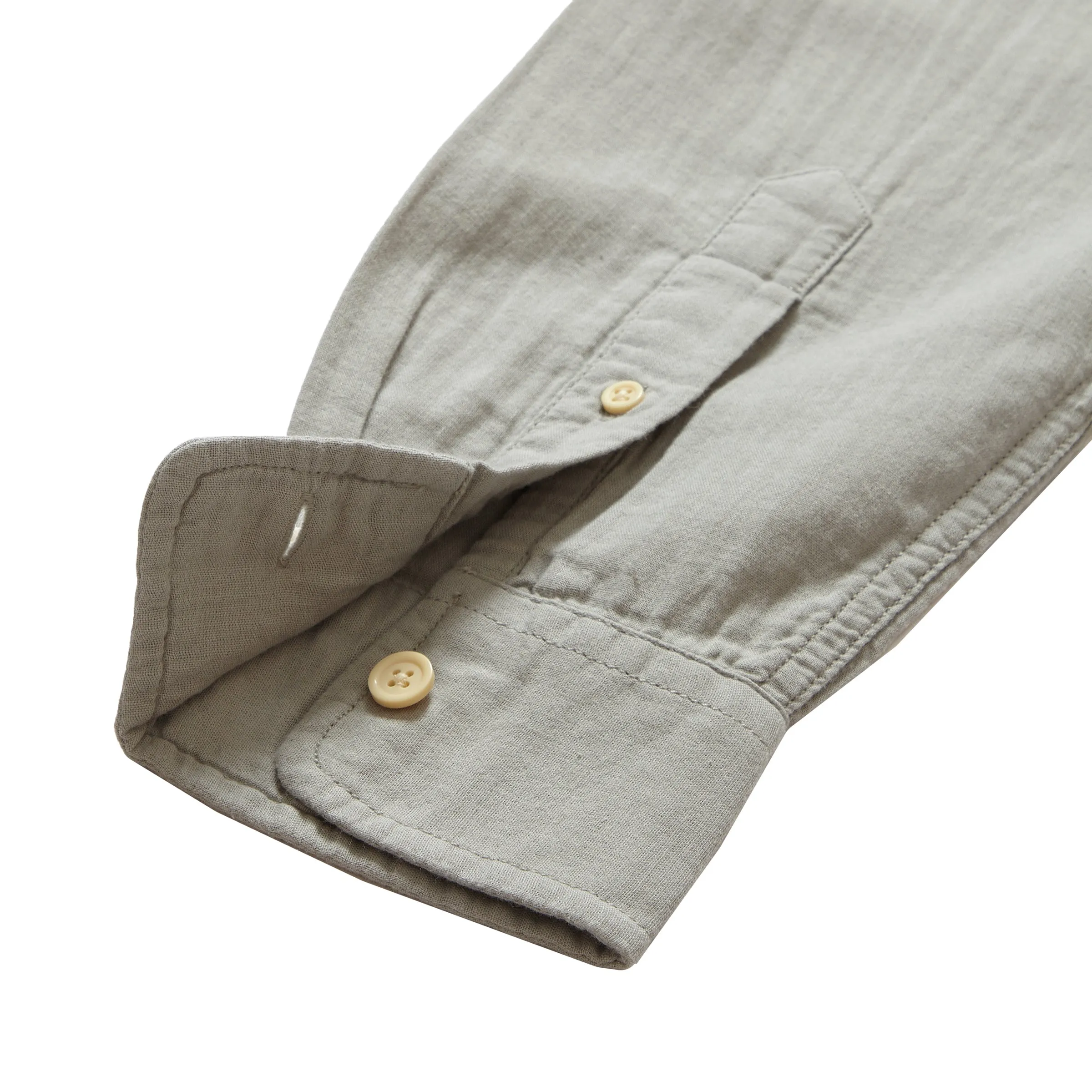 Brando Lightweight Double Cloth Shirt - Wrought Iron sold by Grayers product image thumbnail 3
