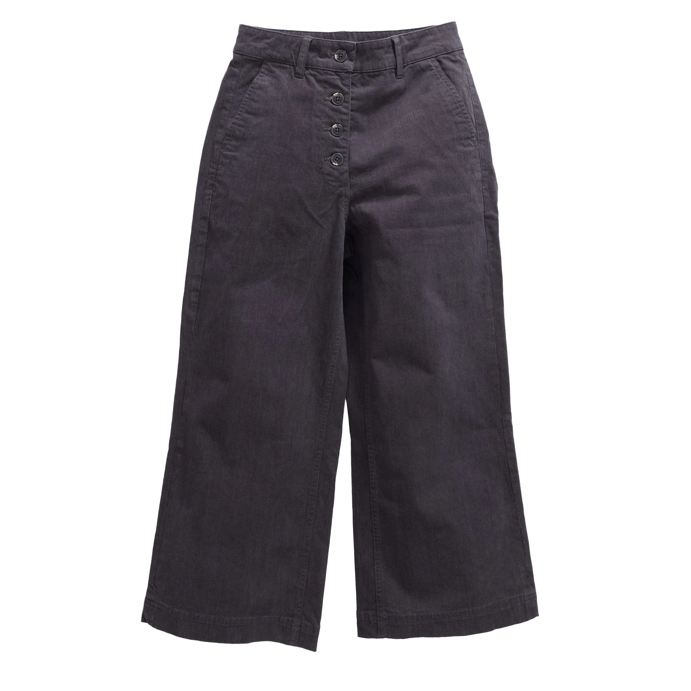 Sylvie Stretch Twill Wide Leg Crop - Burnt Umber (Final Sale) sold by Grayers