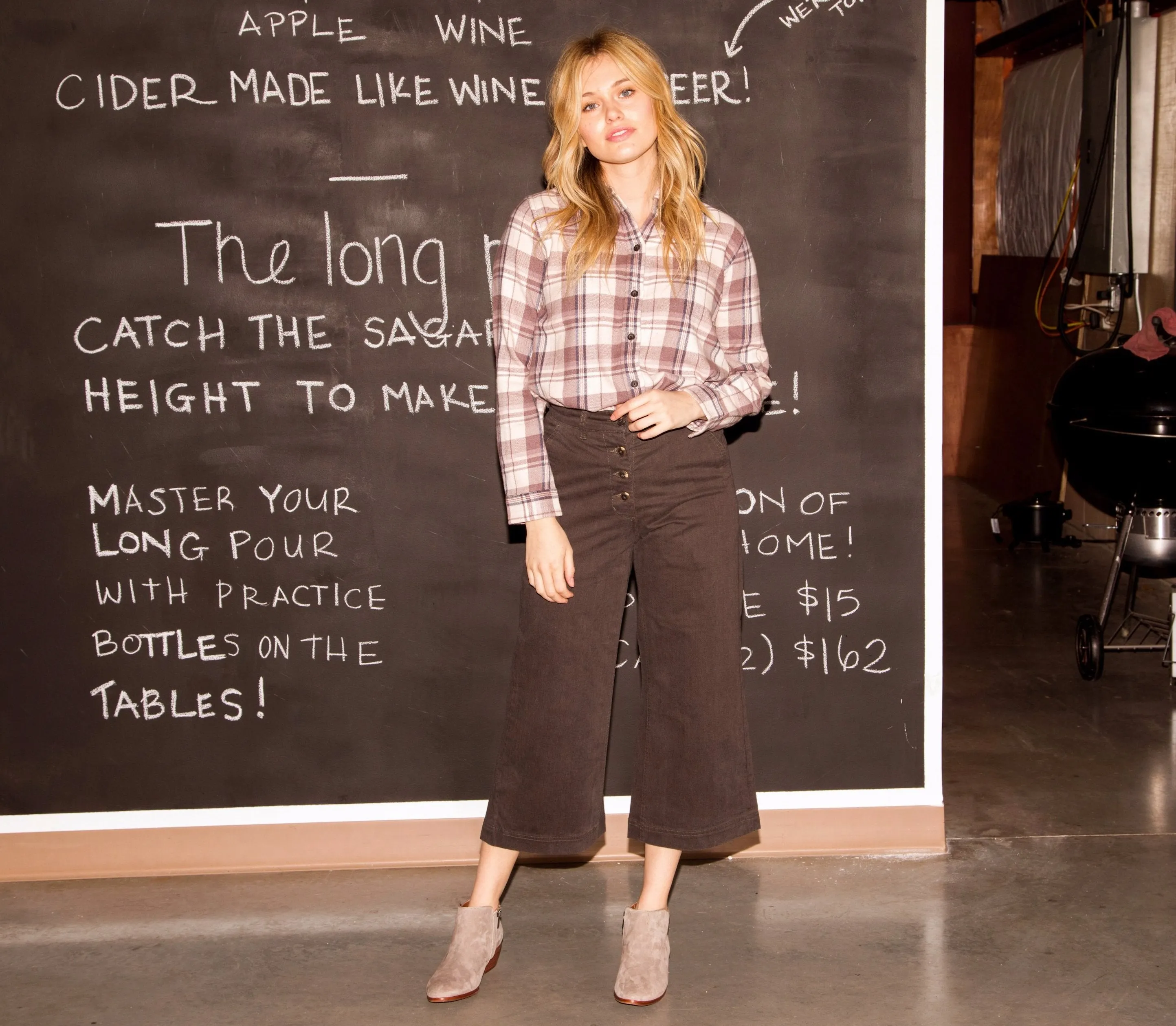 Sylvie Stretch Twill Wide Leg Crop - Burnt Umber (Final Sale) sold by Grayers product image thumbnail 3