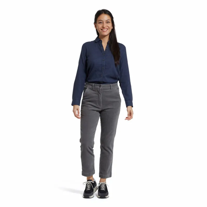 Tracy Slim Ankle Corduroy Pants - Nickel (Final Sale) sold by Grayers