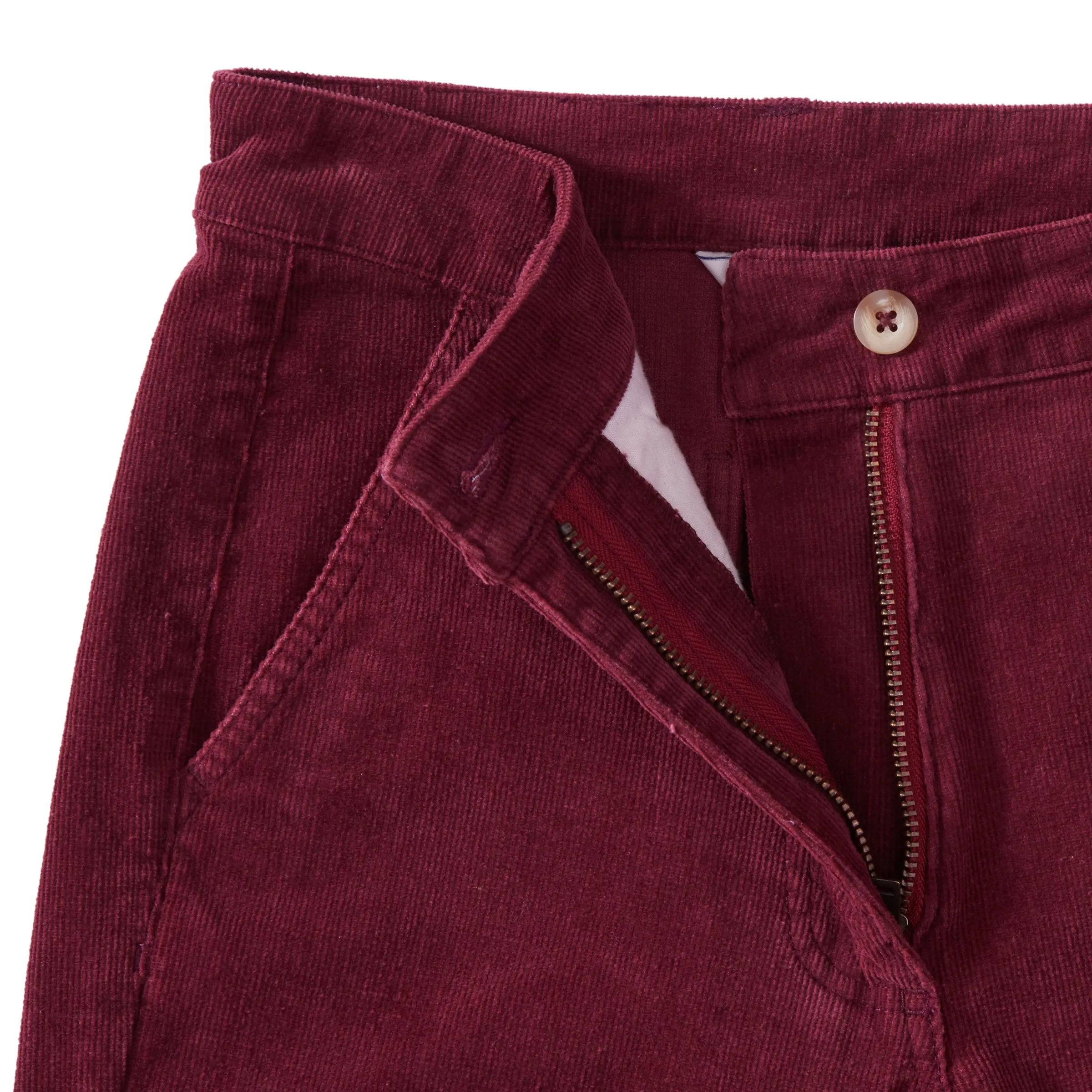 Tracy Slim Ankle Stretch Corduroy Pants - Burgundy (Final Sale) sold by Grayers product image thumbnail 5