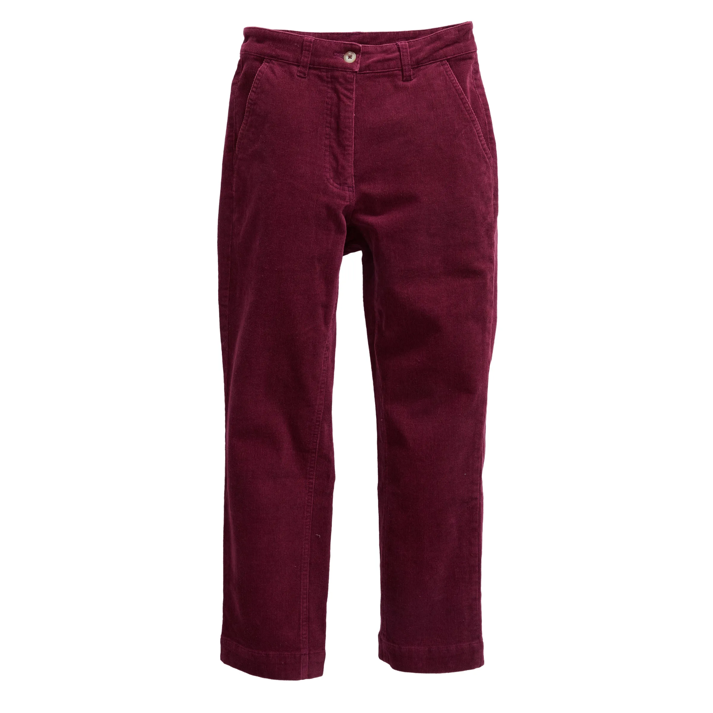 Tracy Slim Ankle Stretch Corduroy Pants - Burgundy (Final Sale) sold by Grayers product image thumbnail 2