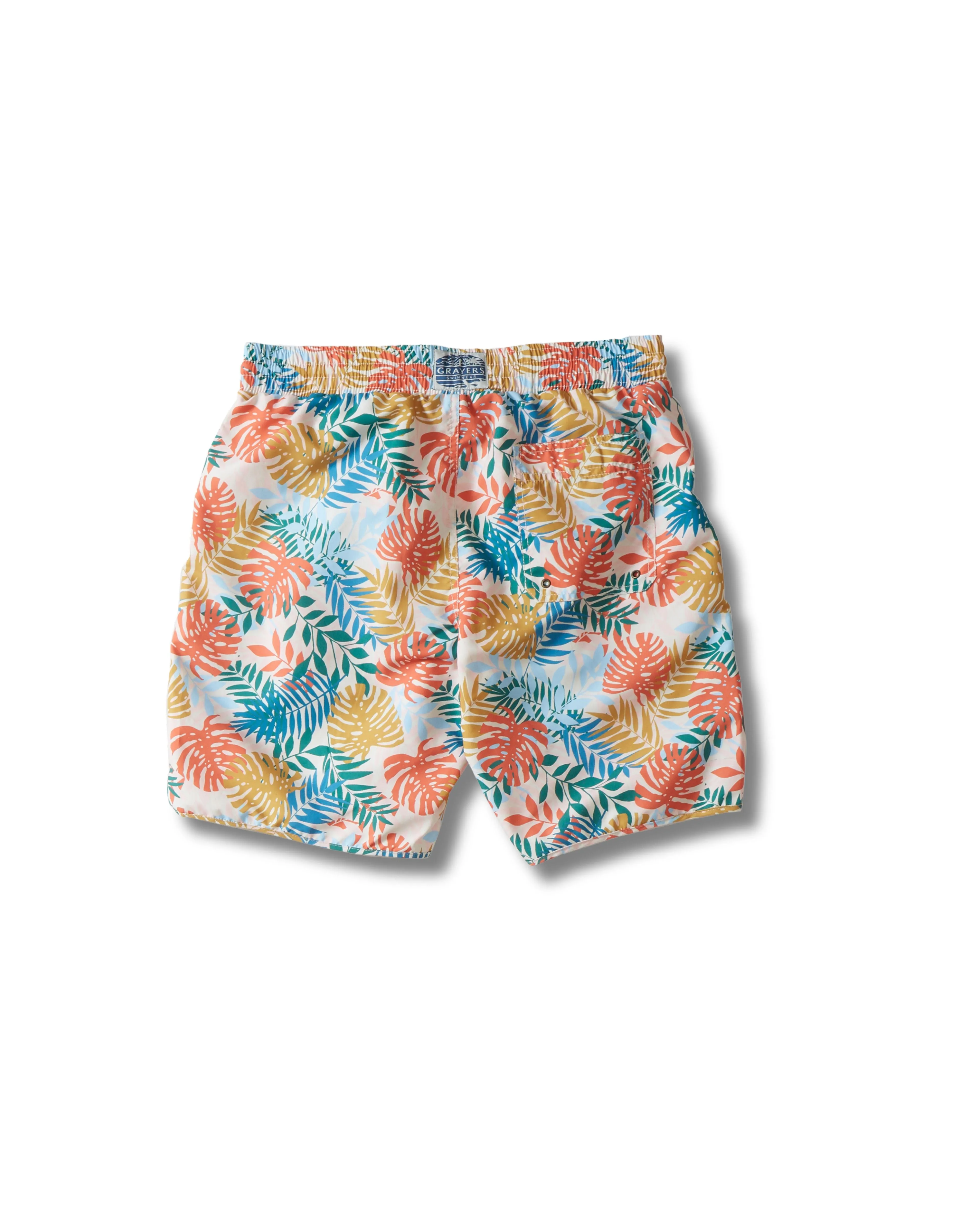 Tropical Leaf Eco Swim Trunk 8" - Multi Color sold by Grayers product image thumbnail 2
