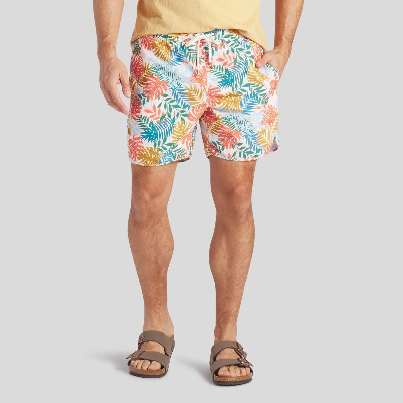 Tropical Leaf Eco Swim Trunk 6" - Multi Color sold by Grayers product image thumbnail 4