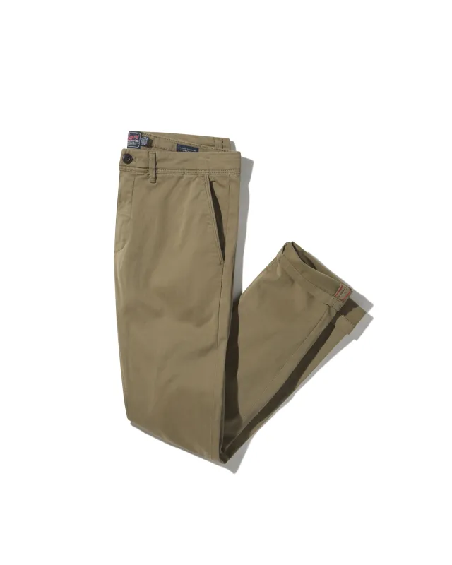 Precision Stretch Classic Fit Chino - Military Olive made by Grayers