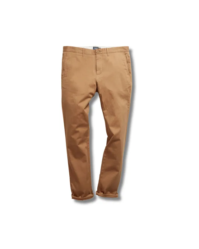 Jesse Stretch Chino Pants (Slim Fit) - British Tan sold by Grayers