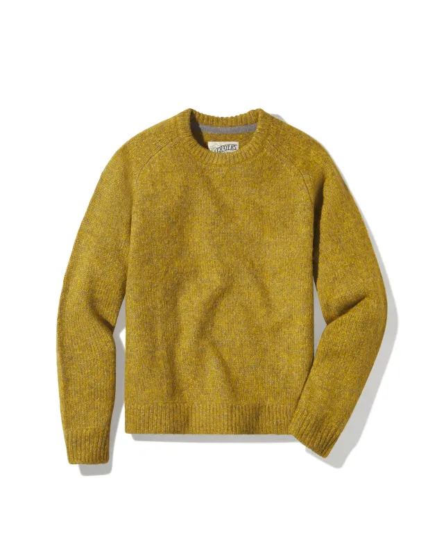 Collegiate Sweater Crew - Mustard sold by Grayers