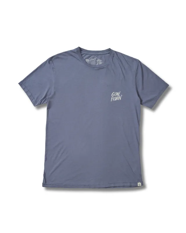 Fish Print Tee - Flint Stone sold by Grayers