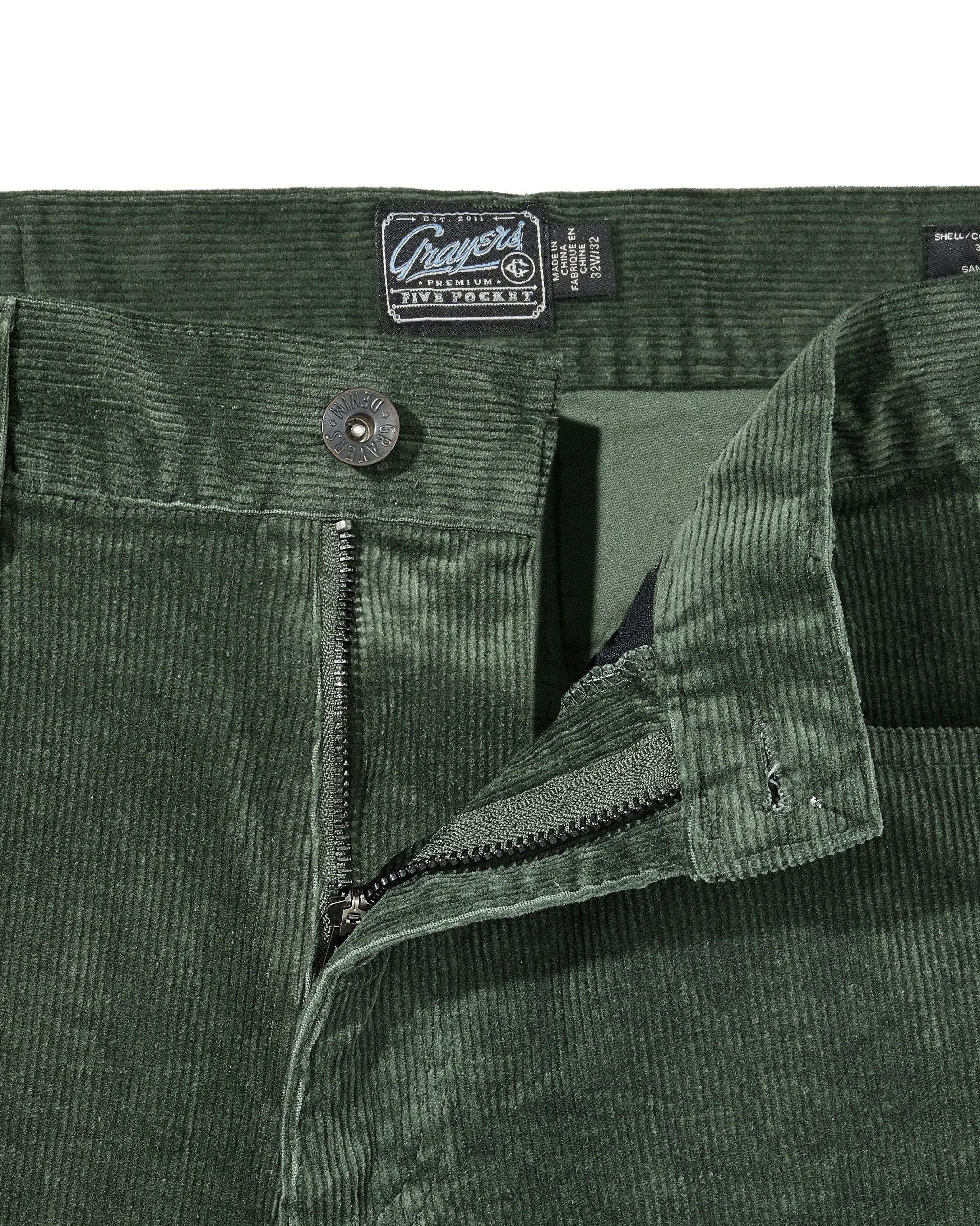 Burlington Corduroy 5 pockets - Light Olive sold by Grayers product image thumbnail 4