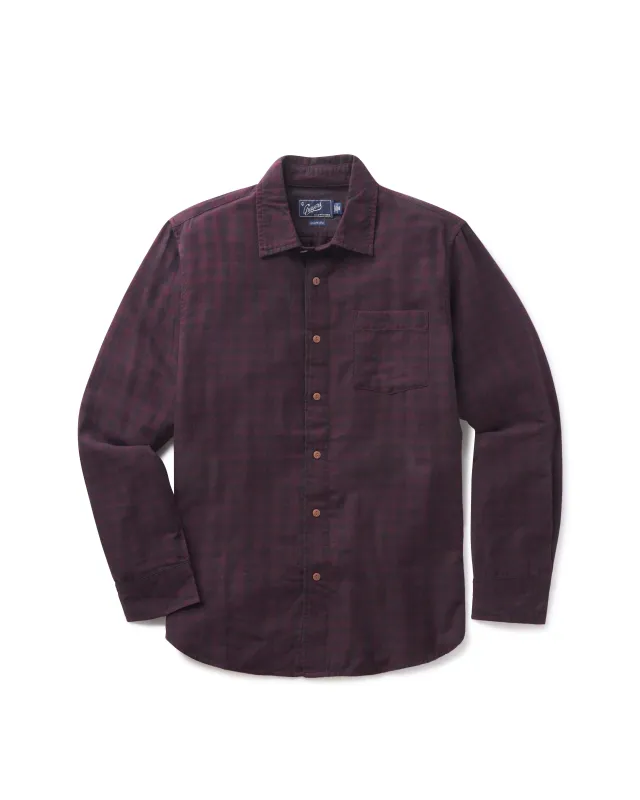 Featherweight Flannel Shirt - Raisin sold by Grayers