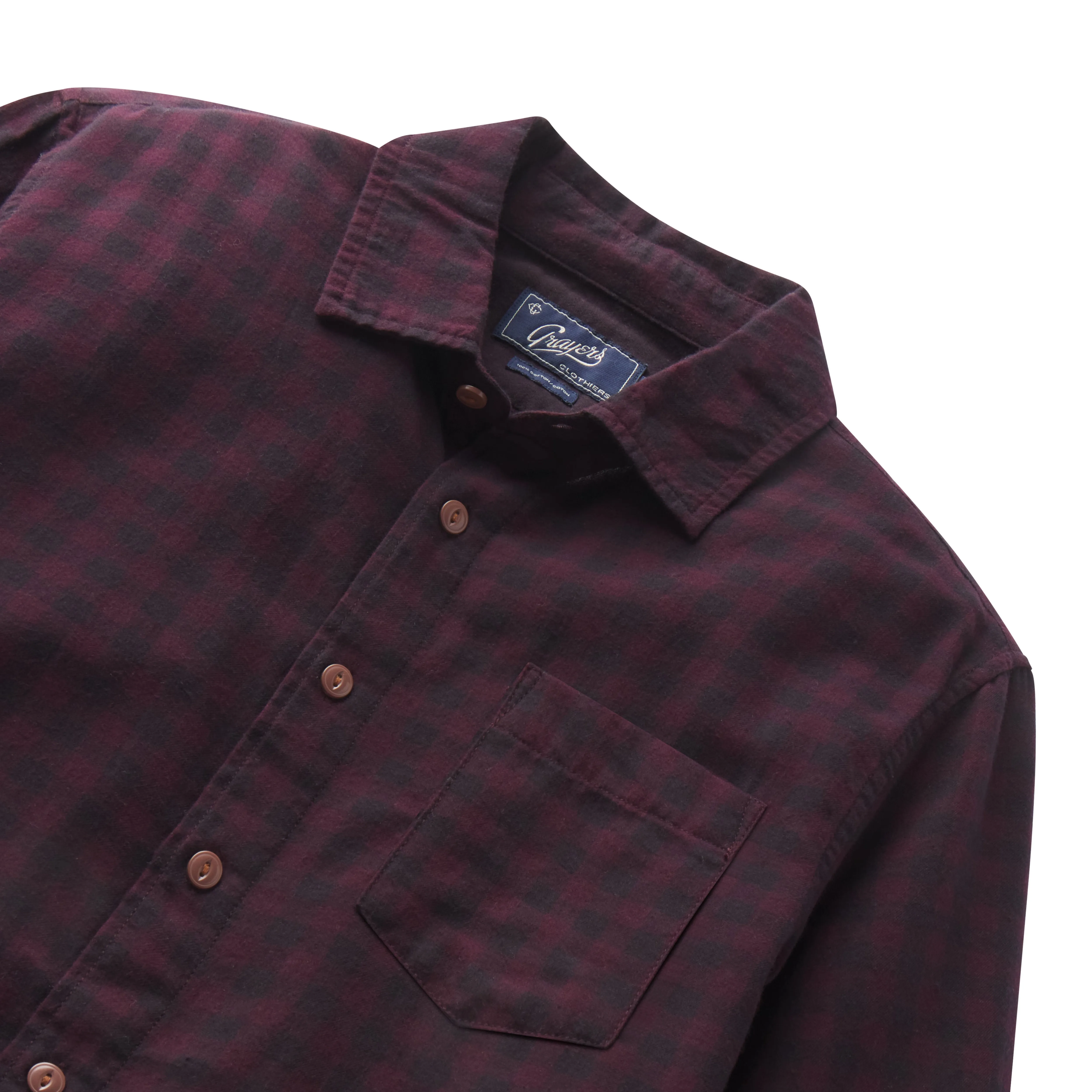 Featherweight Flannel Shirt - Raisin sold by Grayers product image thumbnail 2