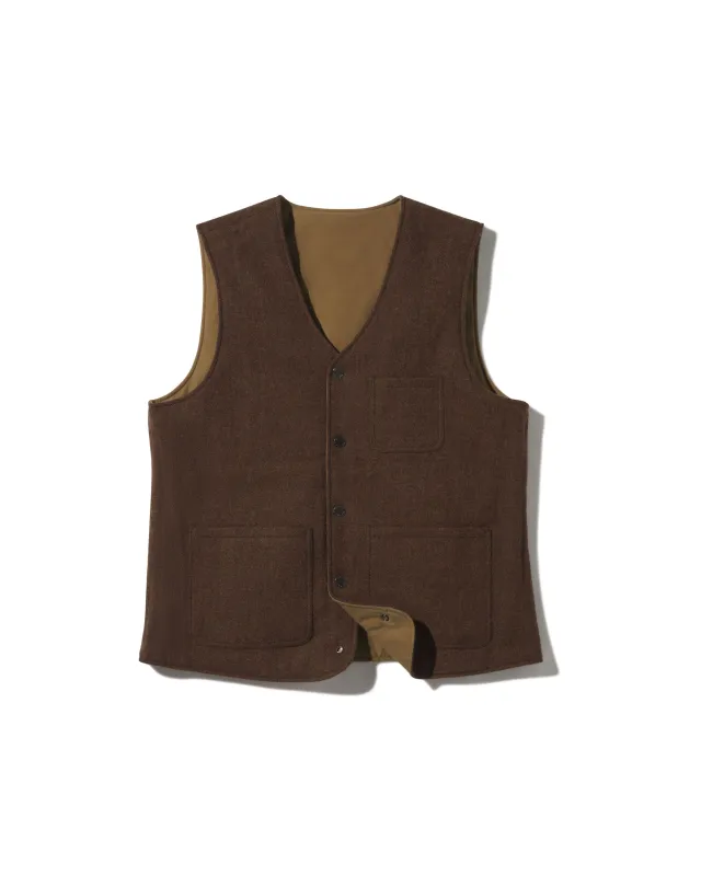 Country Tweed Reversible Vest - Chestnut sold by Grayers