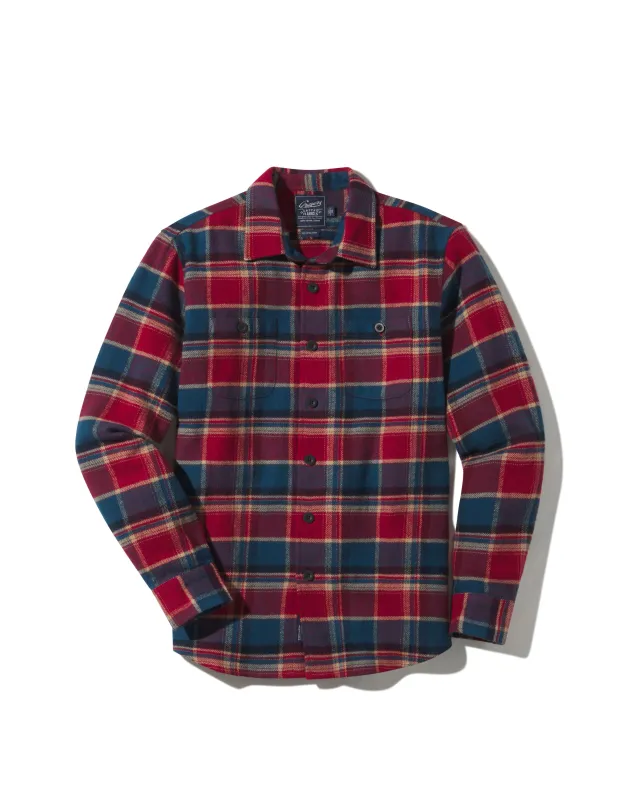 Scarboro Heritage Heavy Flannel  - Red Teal Plaid made by Grayers