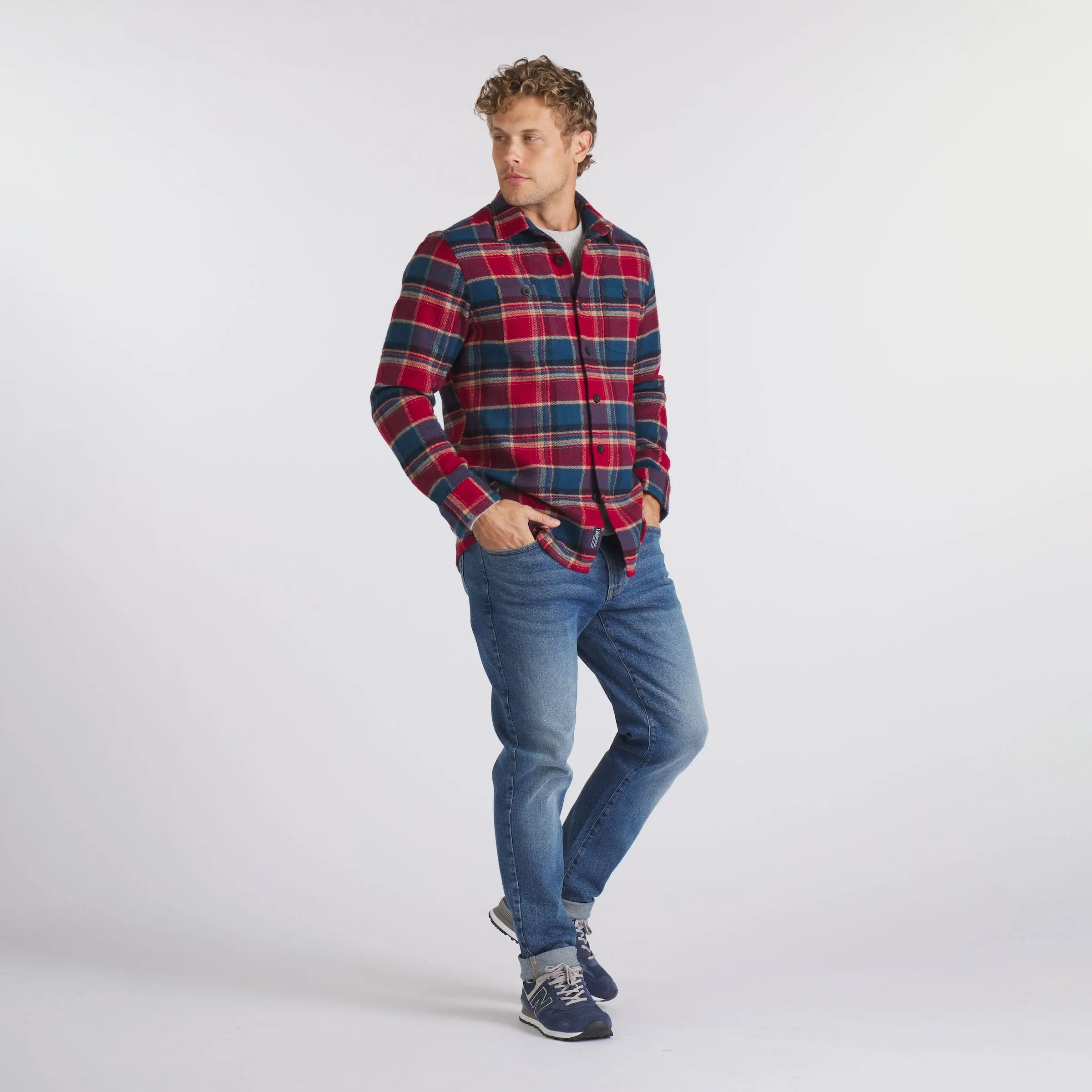 Scarboro Heritage Heavy Flannel - Red Teal Plaid sold by Grayers product image thumbnail 4