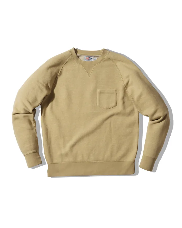 Nolan Marled Fleece Crew Neck - Grass Yellow sold by Grayers