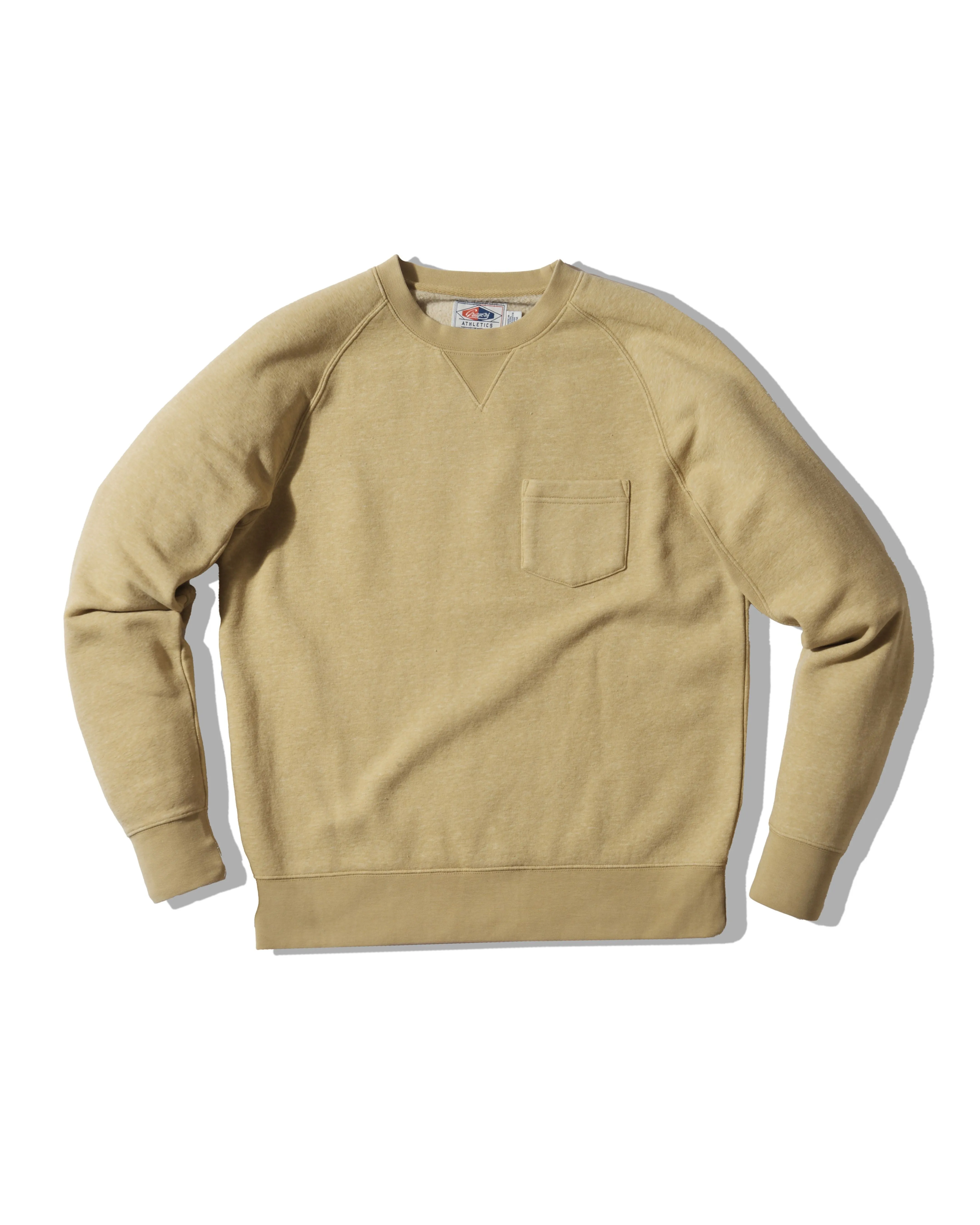 Nolan Marled Fleece Crew Neck - Grass Yellow sold by Grayers