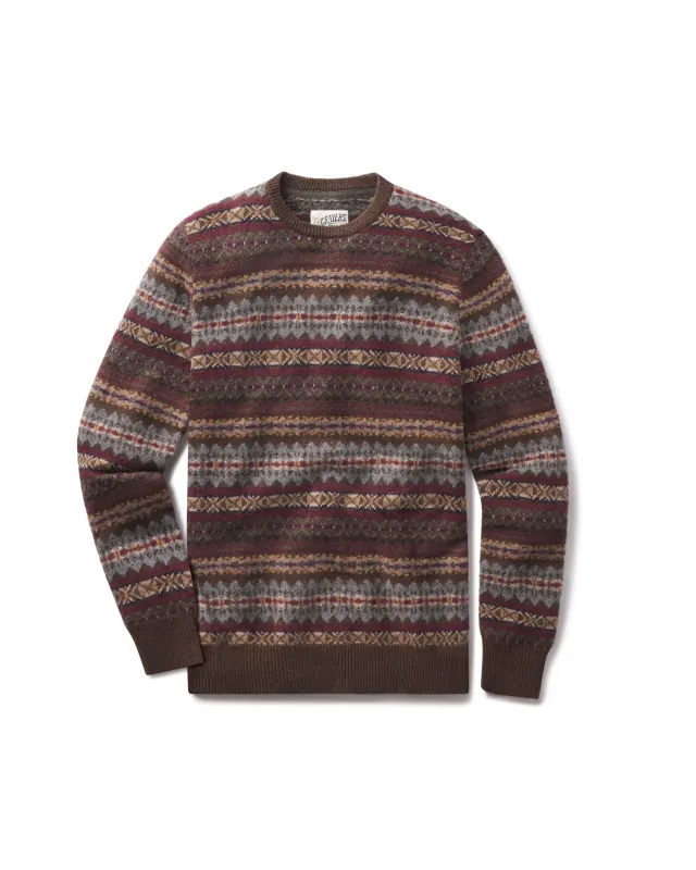Burns Wool Fair Isle - Loden Multi Color sold by Grayers