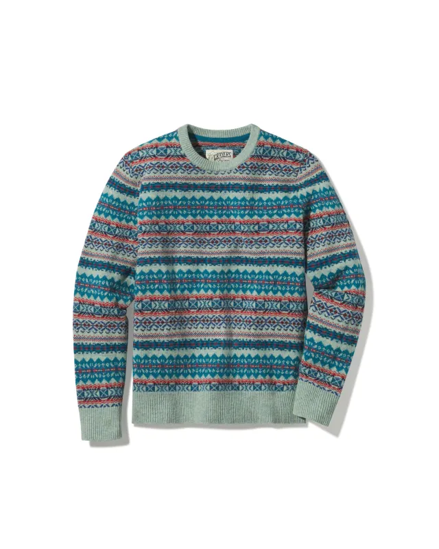 Burns Wool Fair Isle - Blue Multi color sold by Grayers