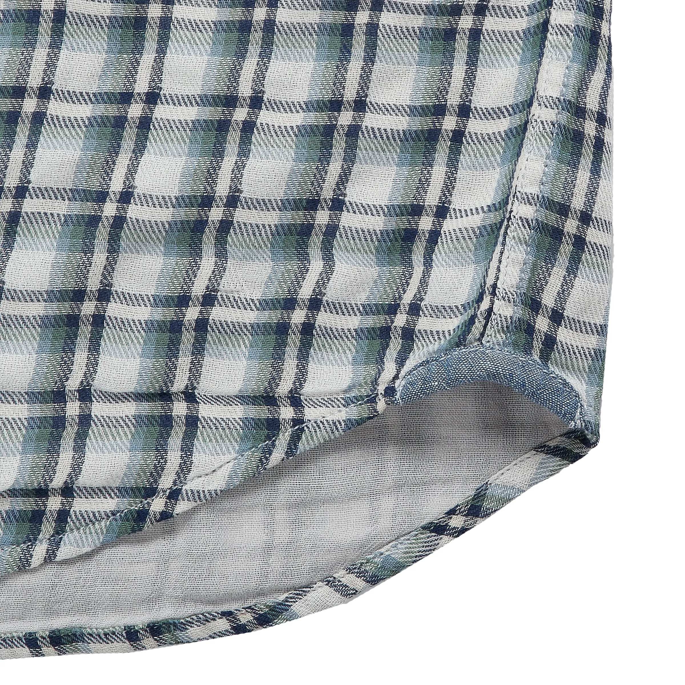 Boulder Double Cloth Shirt - Cream Green Navy (Final Sale)* sold by Grayers product image thumbnail 5