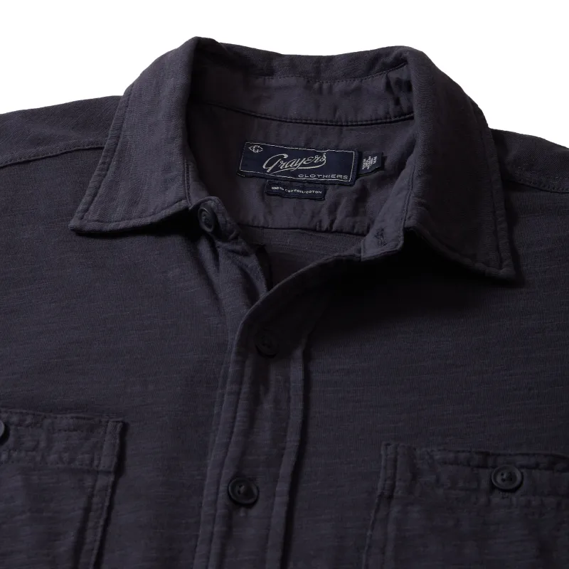 Flex Everyday Knit Short Sleeve Shirt - Dunmore Navy sold by Grayers
