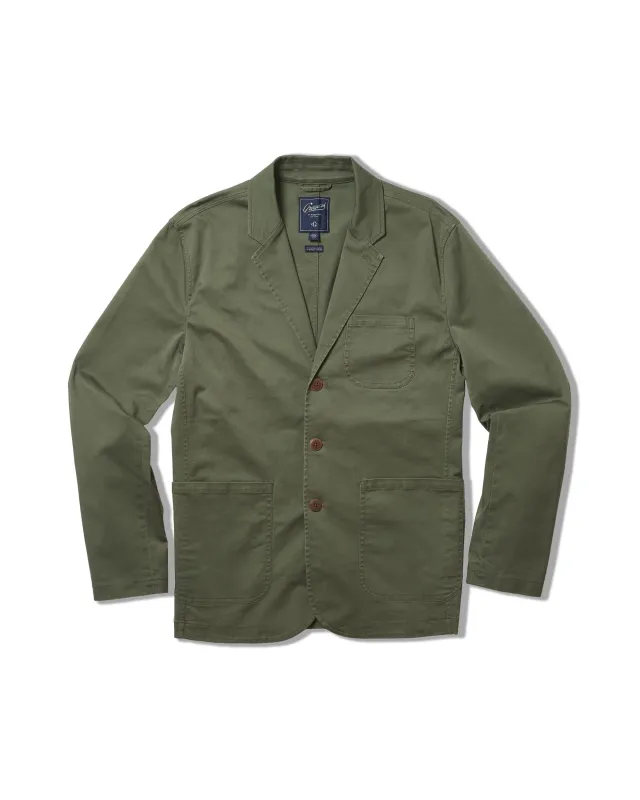 Thompson Flex Stretch Blazer - Olivine sold by Grayers