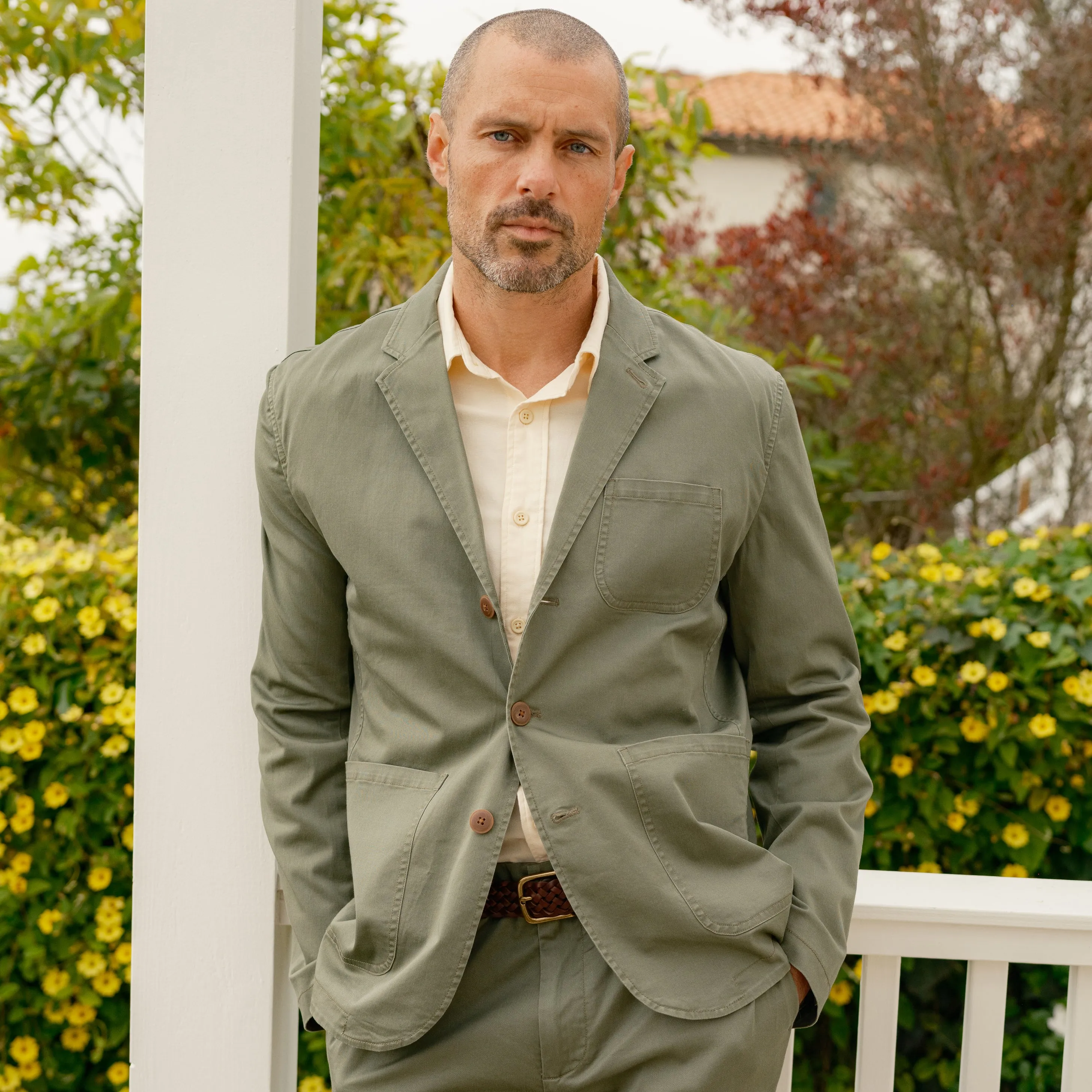 Thompson Flex Stretch Blazer - Olivine sold by Grayers product image thumbnail 4