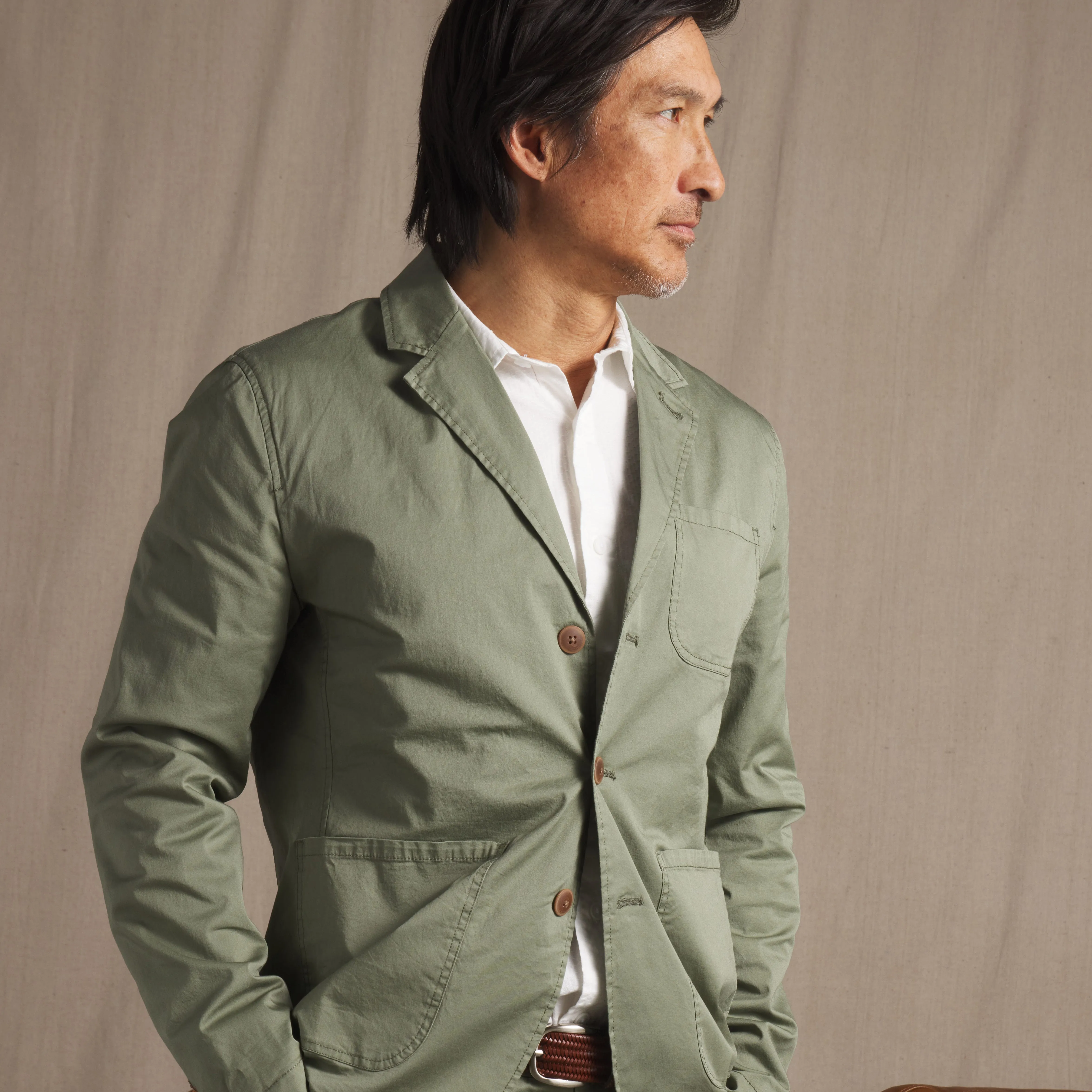 Thompson Flex Stretch Blazer - Olivine sold by Grayers product image thumbnail 5