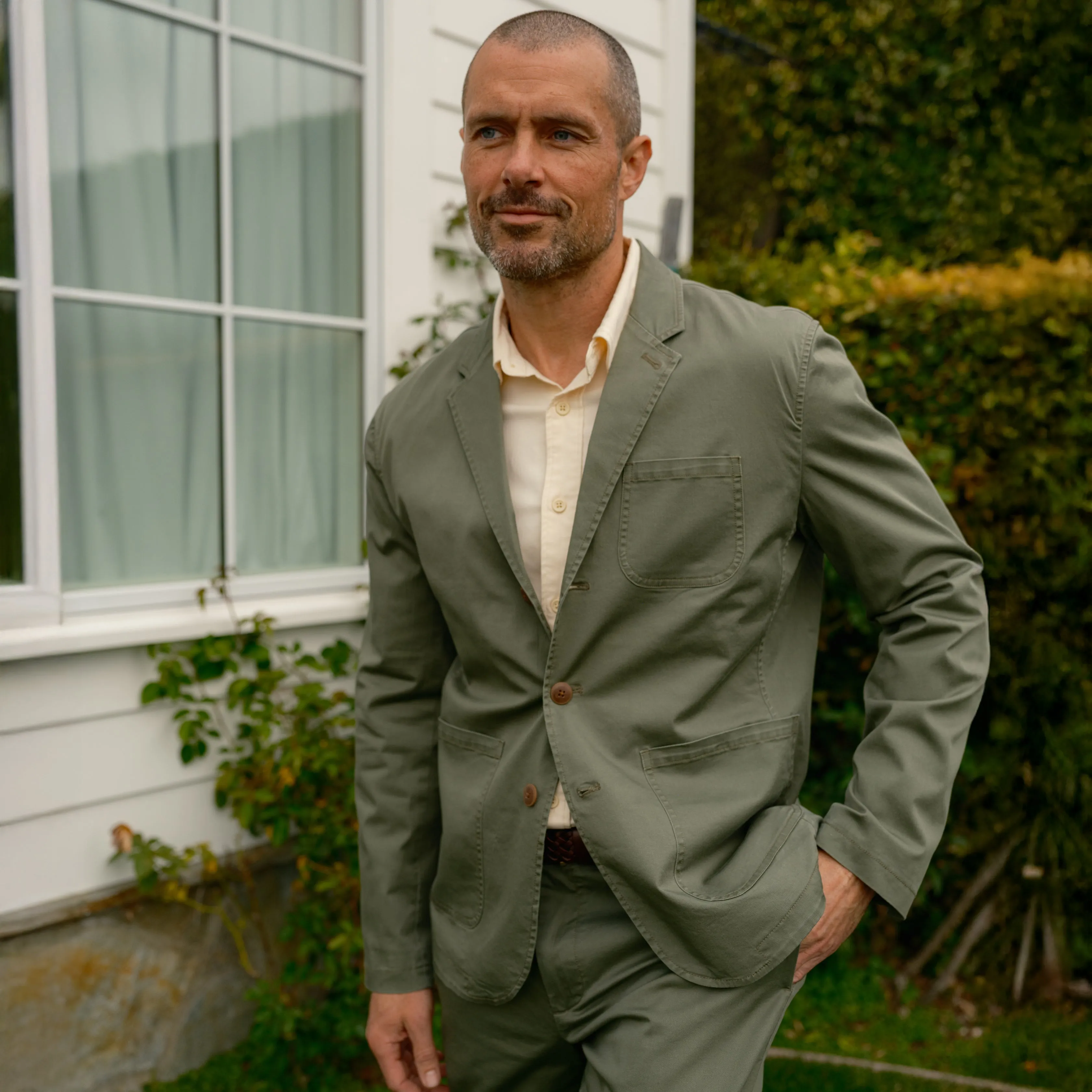 Thompson Flex Stretch Blazer - Olivine sold by Grayers product image thumbnail 3