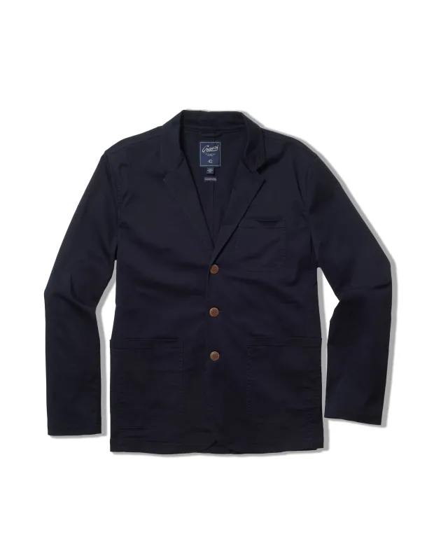 Thompson Flex Stretch Blazer - Dark Navy sold by Grayers