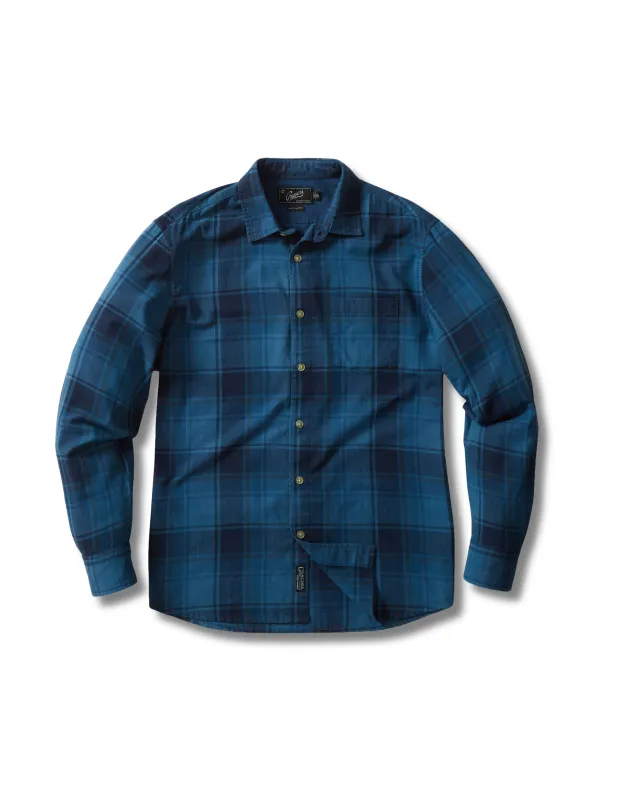 Lightweight Herringbone Twill - Corsair Blue Plaid (Final Sale) made by Grayers