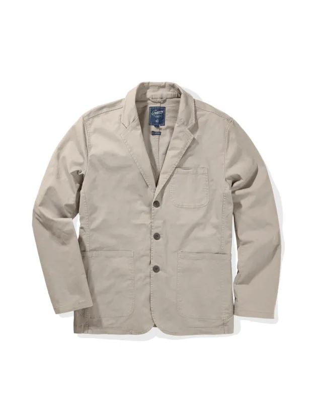 Thompson Stretch Blazer - Stone sold by Grayers