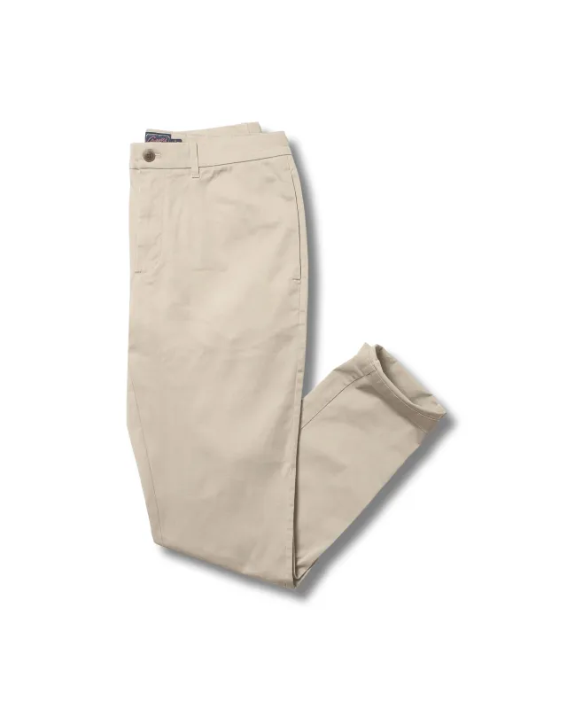 Thompson Flex Stretch Slim Fit Chino - Stone sold by Grayers