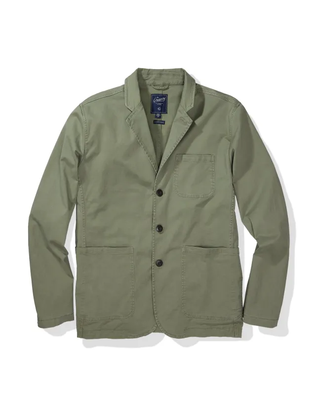 Thompson Stretch Blazer - Olive sold by Grayers