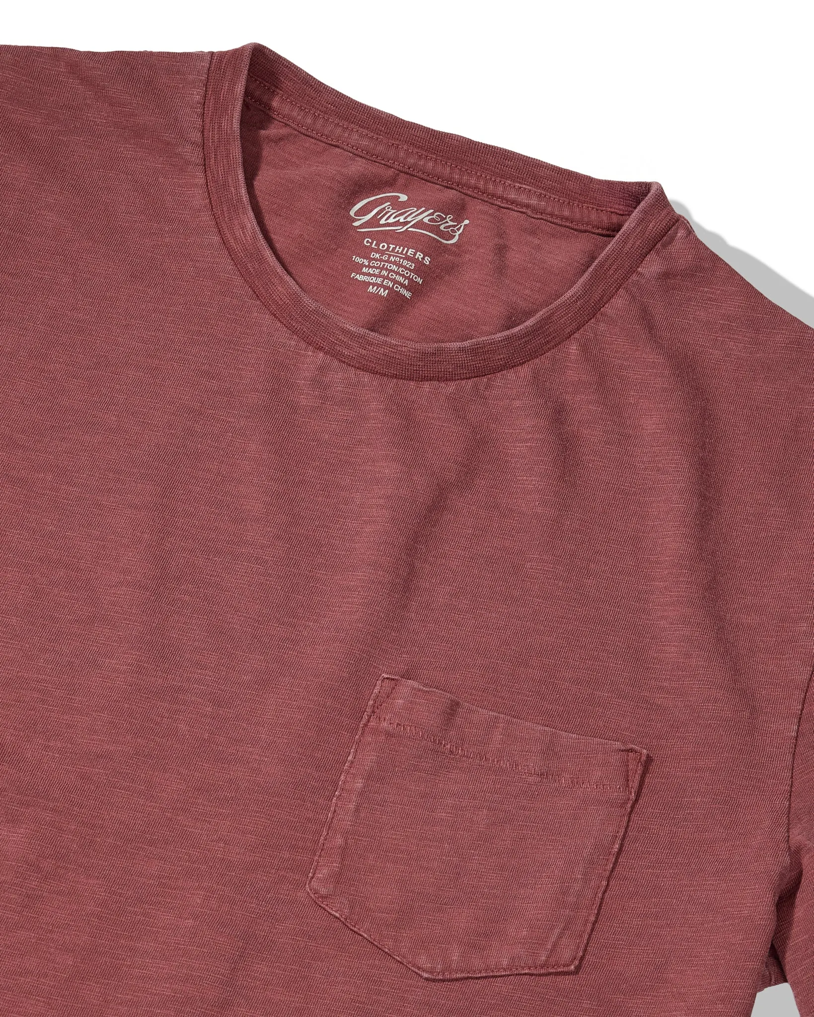 Sunwashed Pocket Tee - Marsala sold by Grayers product image thumbnail 2