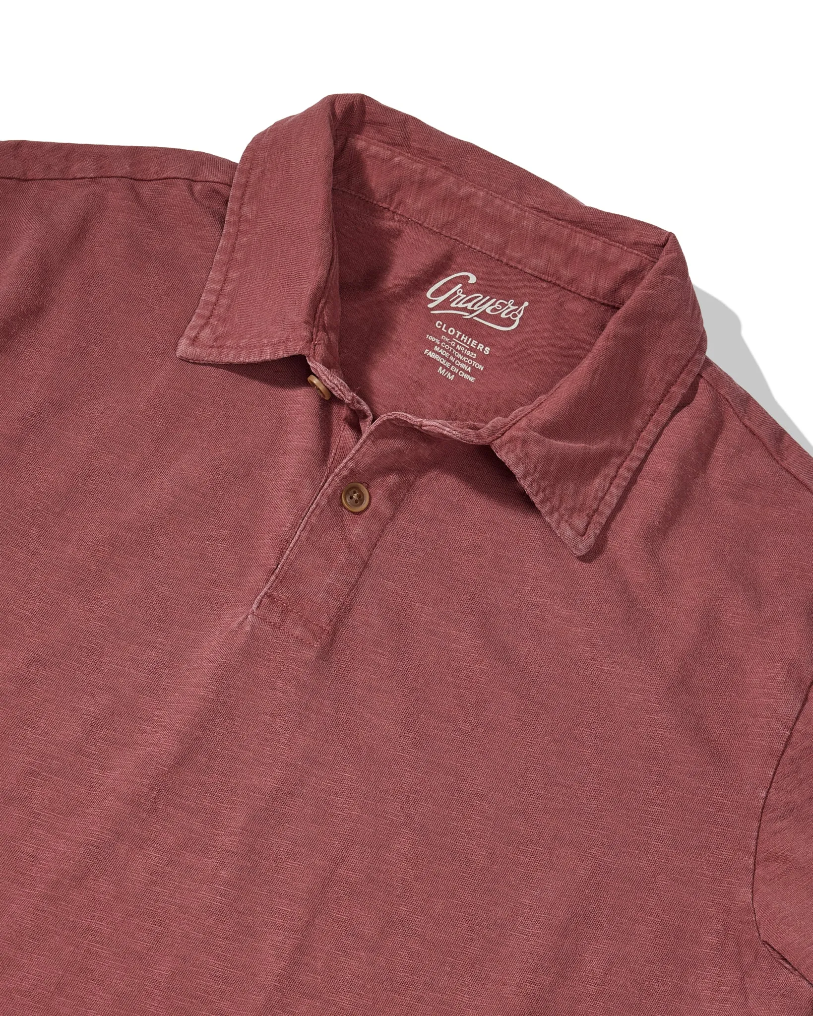 Sunwashed 2 Button Polo - Marsala sold by Grayers product image thumbnail 2