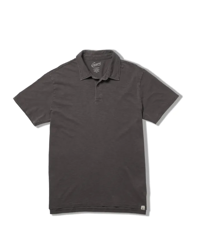 Sunwashed 2 Button Polo - Castle Rock made by Grayers