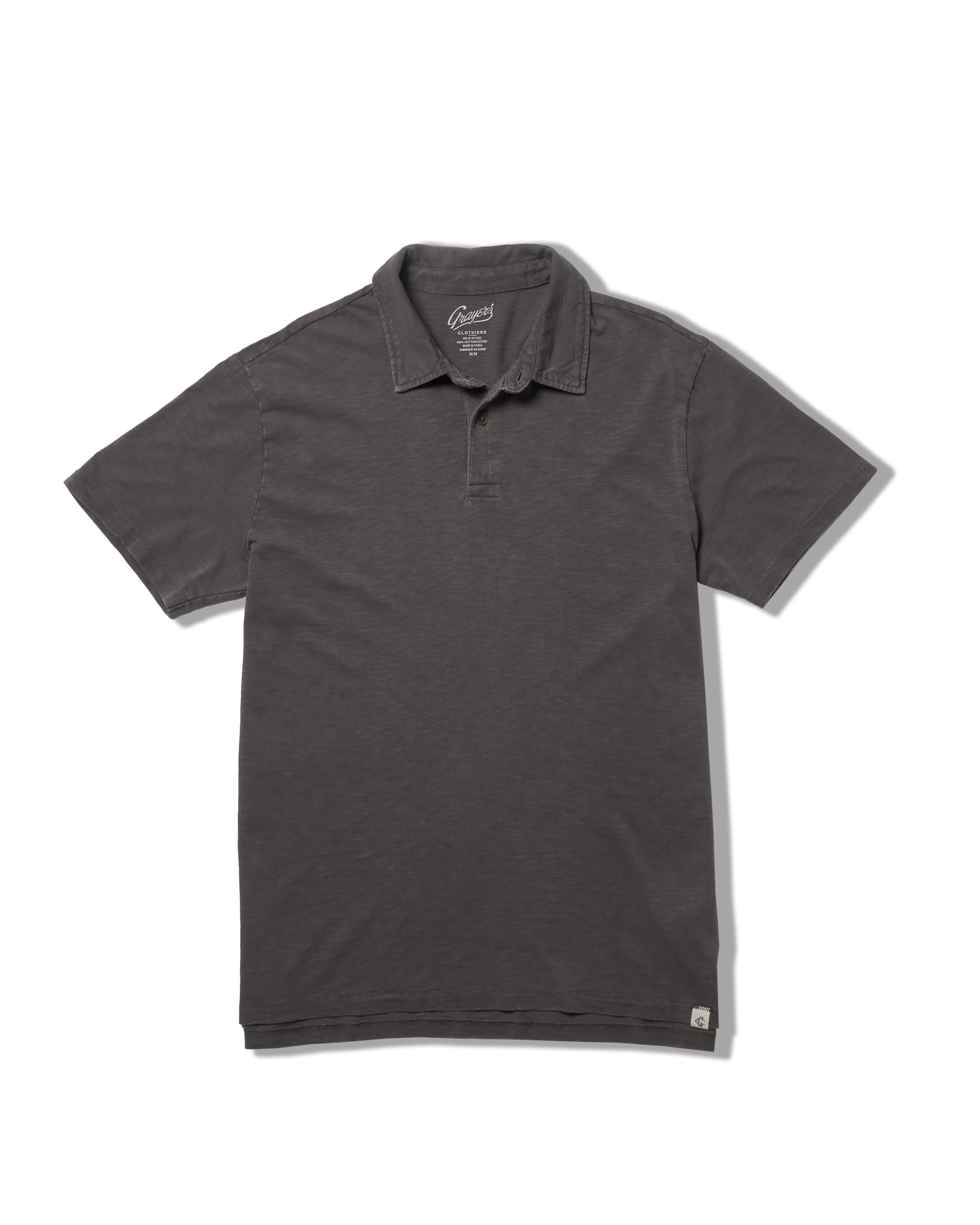 Sunwashed 2 Button Polo - Castle Rock sold by Grayers
