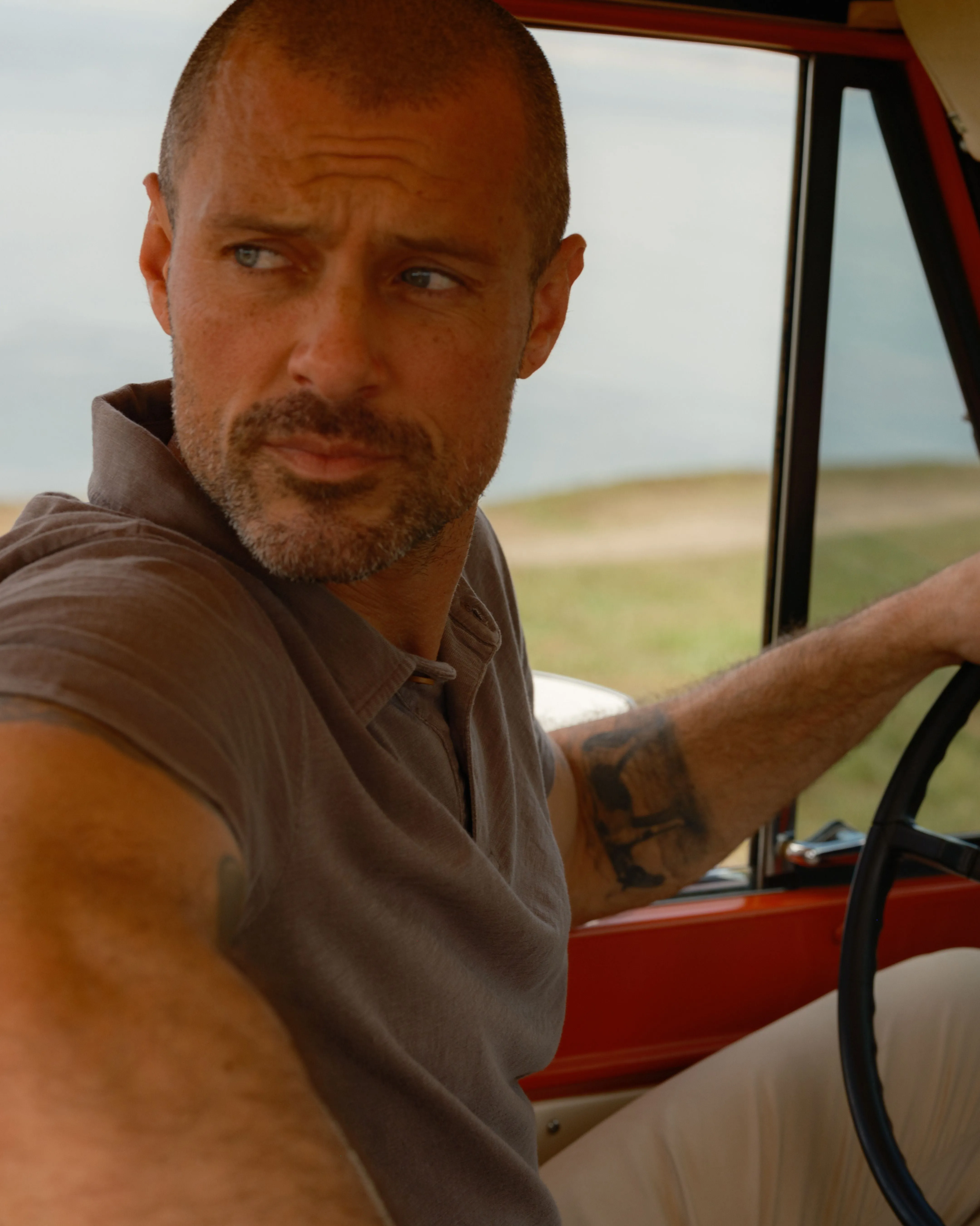 Sunwashed 2 Button Polo - Castle Rock sold by Grayers product image thumbnail 4