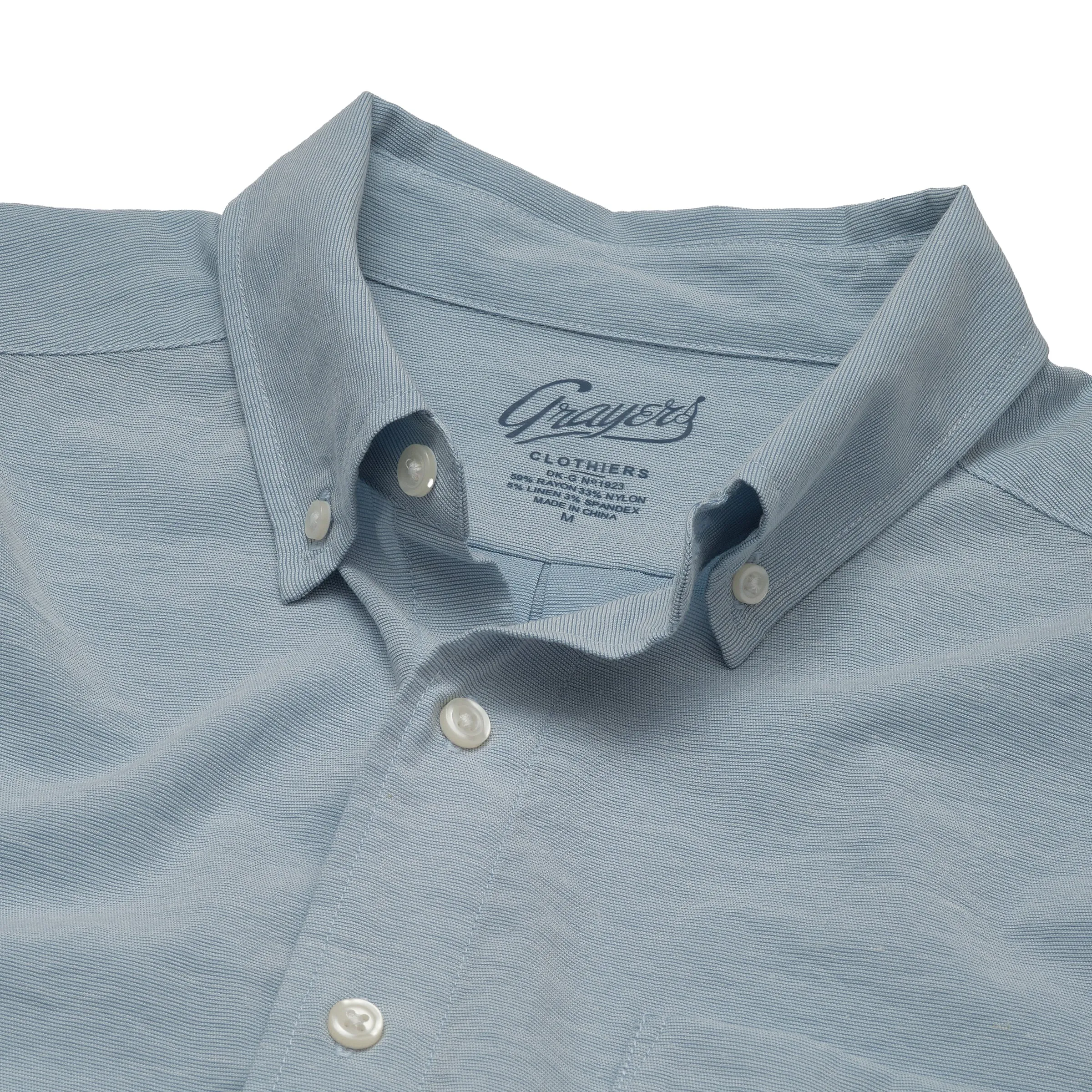 Malibu Textured Stretch Poplin Shirt - Sky Blue sold by Grayers product image thumbnail 2