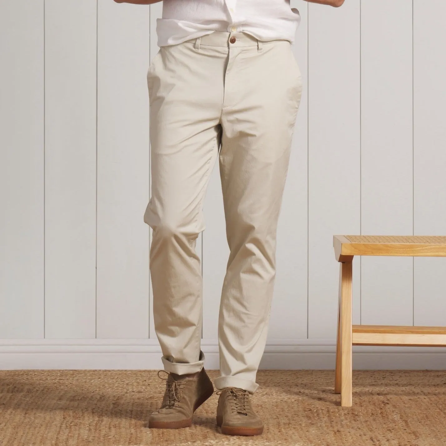 Thompson Flex Stretch Chino (Relaxed Fit) - Birch sold by Grayers product image thumbnail 2