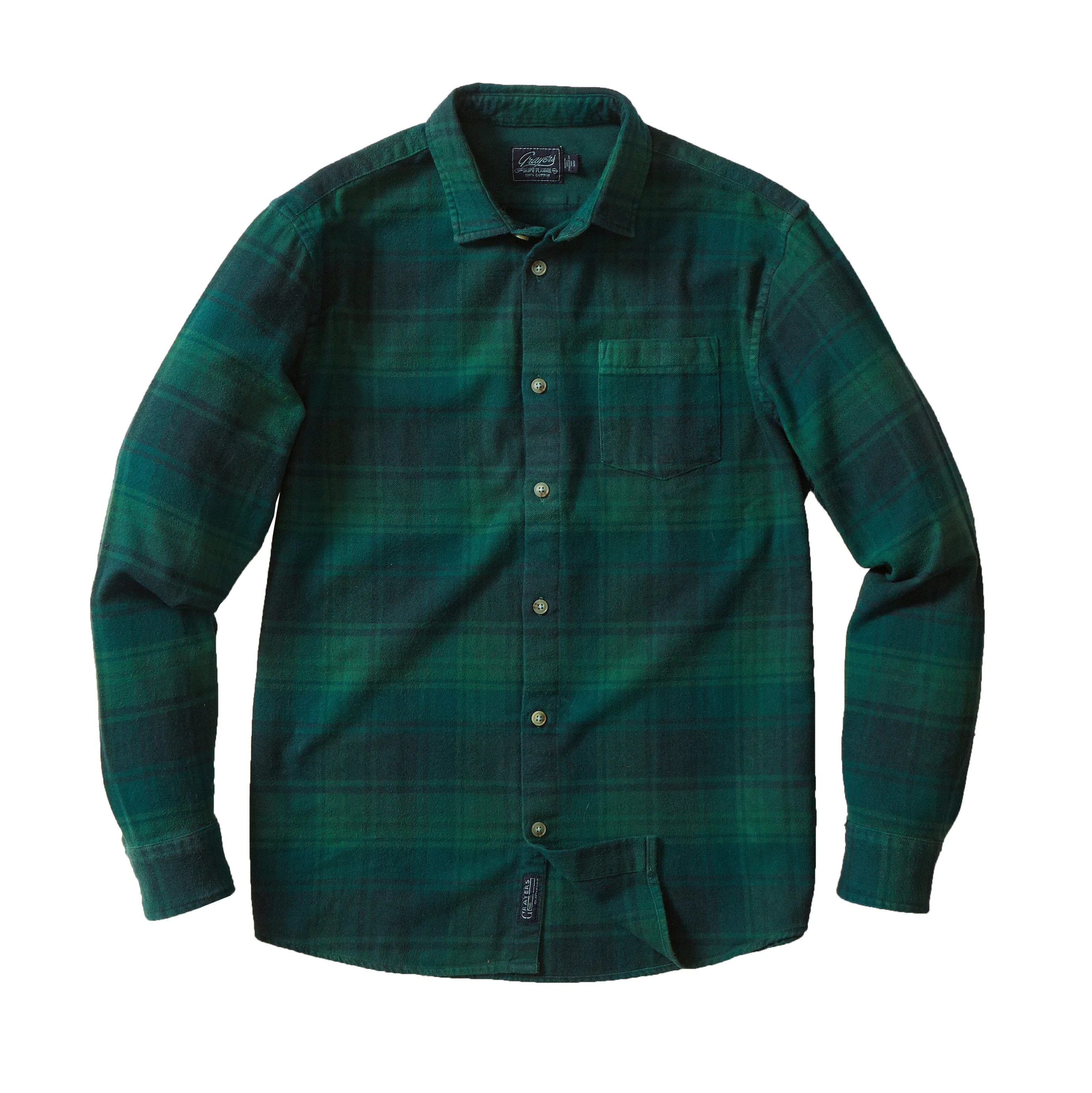 Palisades 3 Ply Jaspe Flannel - Verdant Green Plaid (Final Sale) sold by Grayers